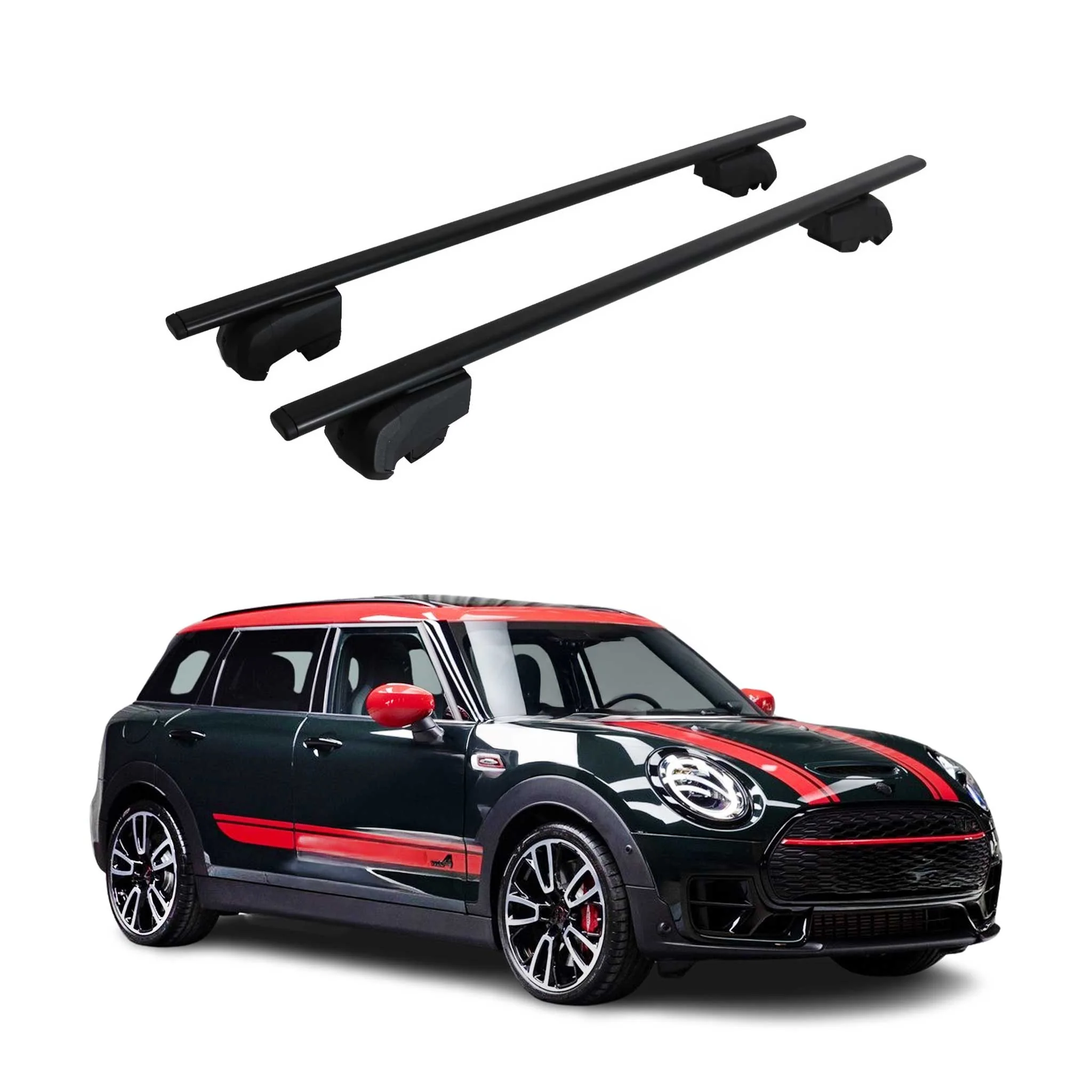 Dachträger Grundtäger für Mini Clubman F54 2015-2023 75kg Metall Schwarz 2 tlg