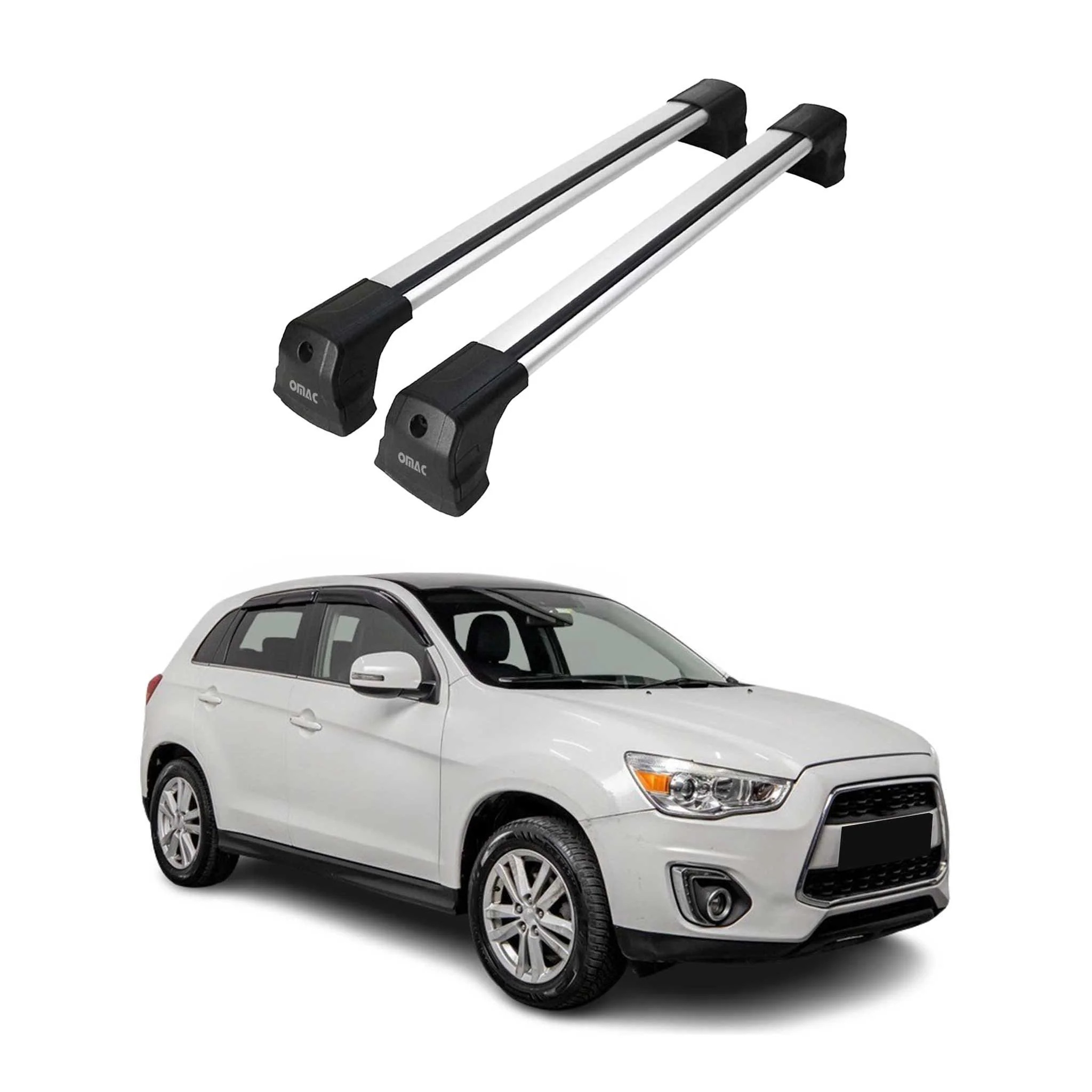 Dachträger Grundtäger für Mitsubishi ASX 2010-2023 75kg Aluminium Silber 2x