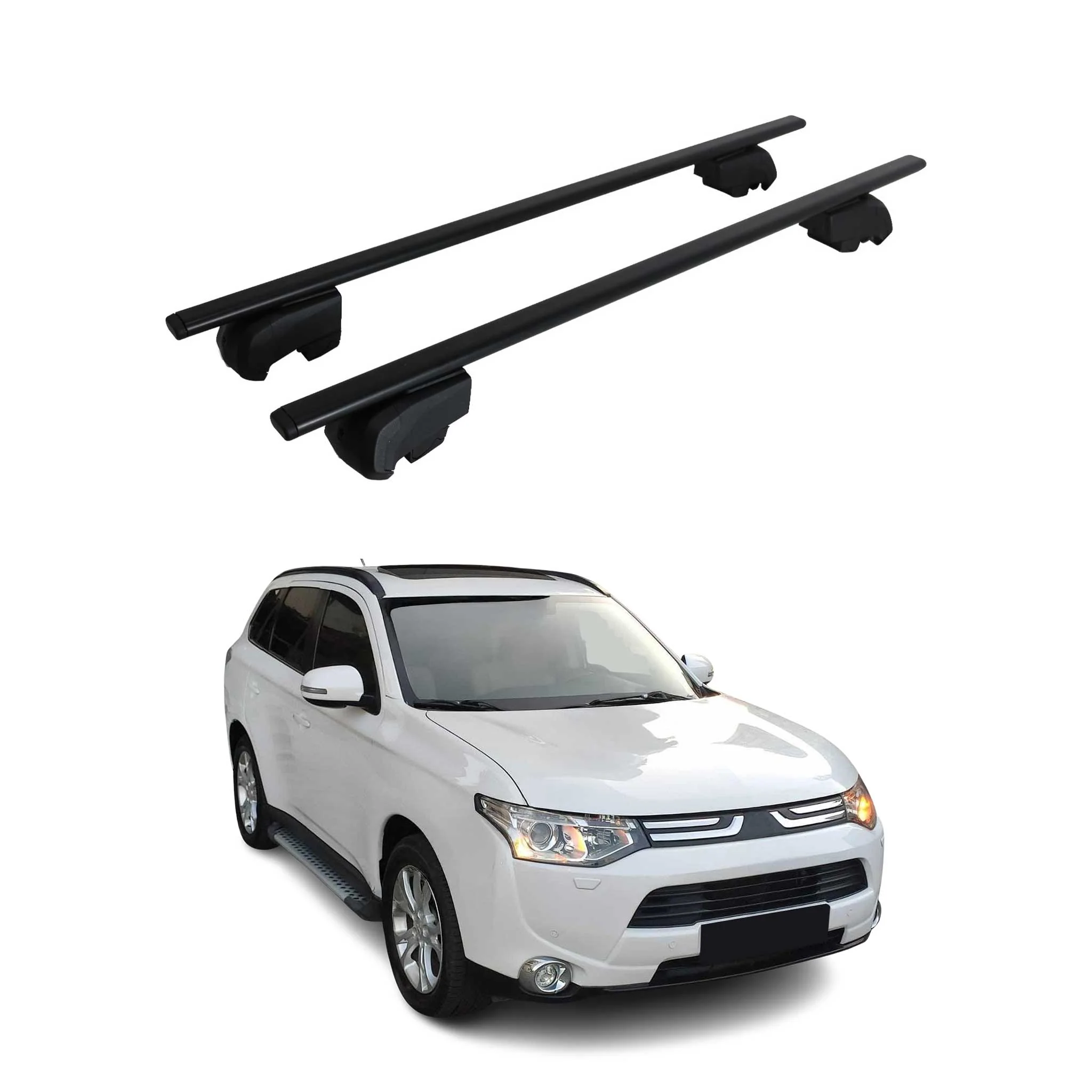 Dachträger Gepäckträger für Mitsubishi Outlander 2012-2021 ABE Metall Schwarz