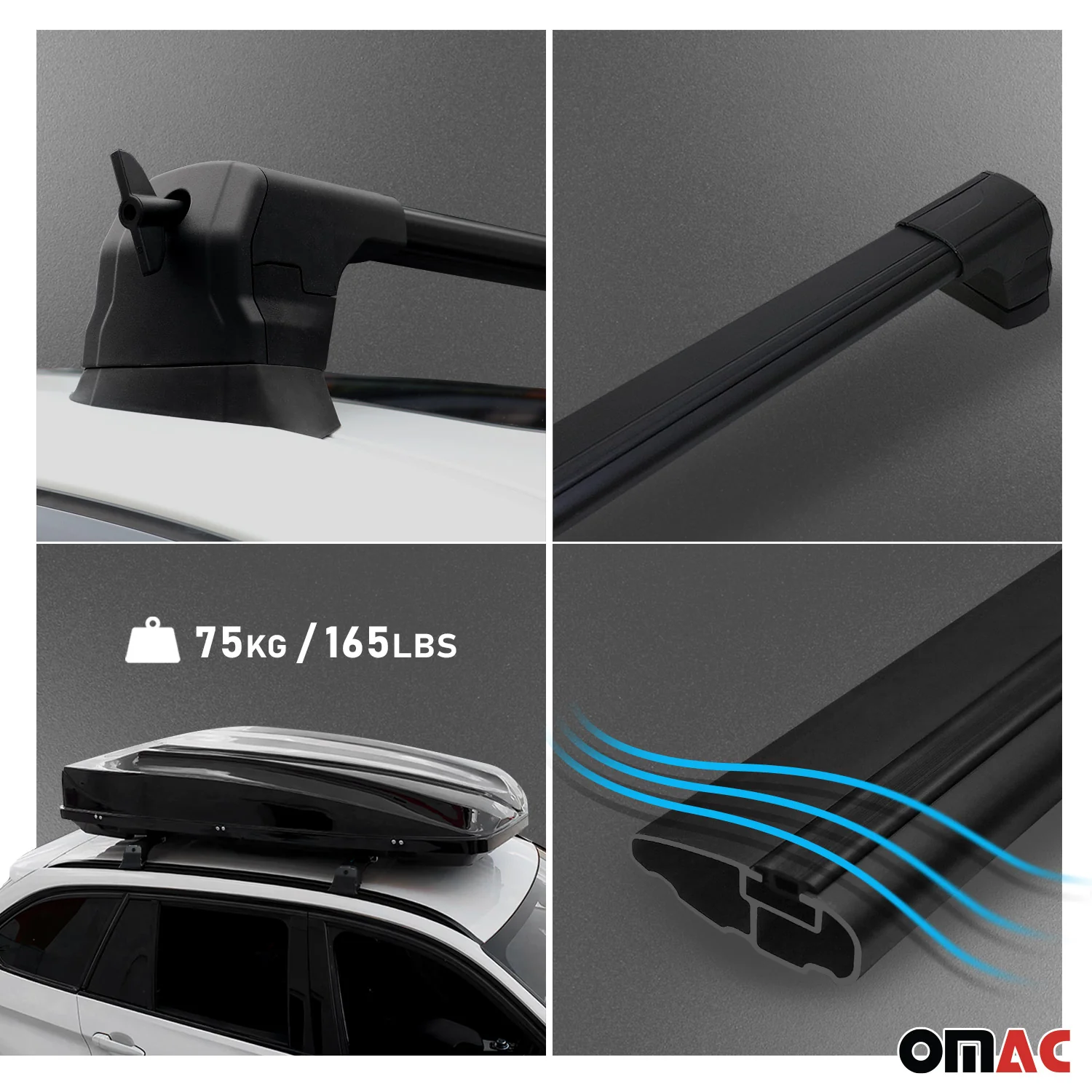 Dachträger Gepäckträger für Nissan NV200 2010-2023 Alu Schwarz 3x - Image 7
