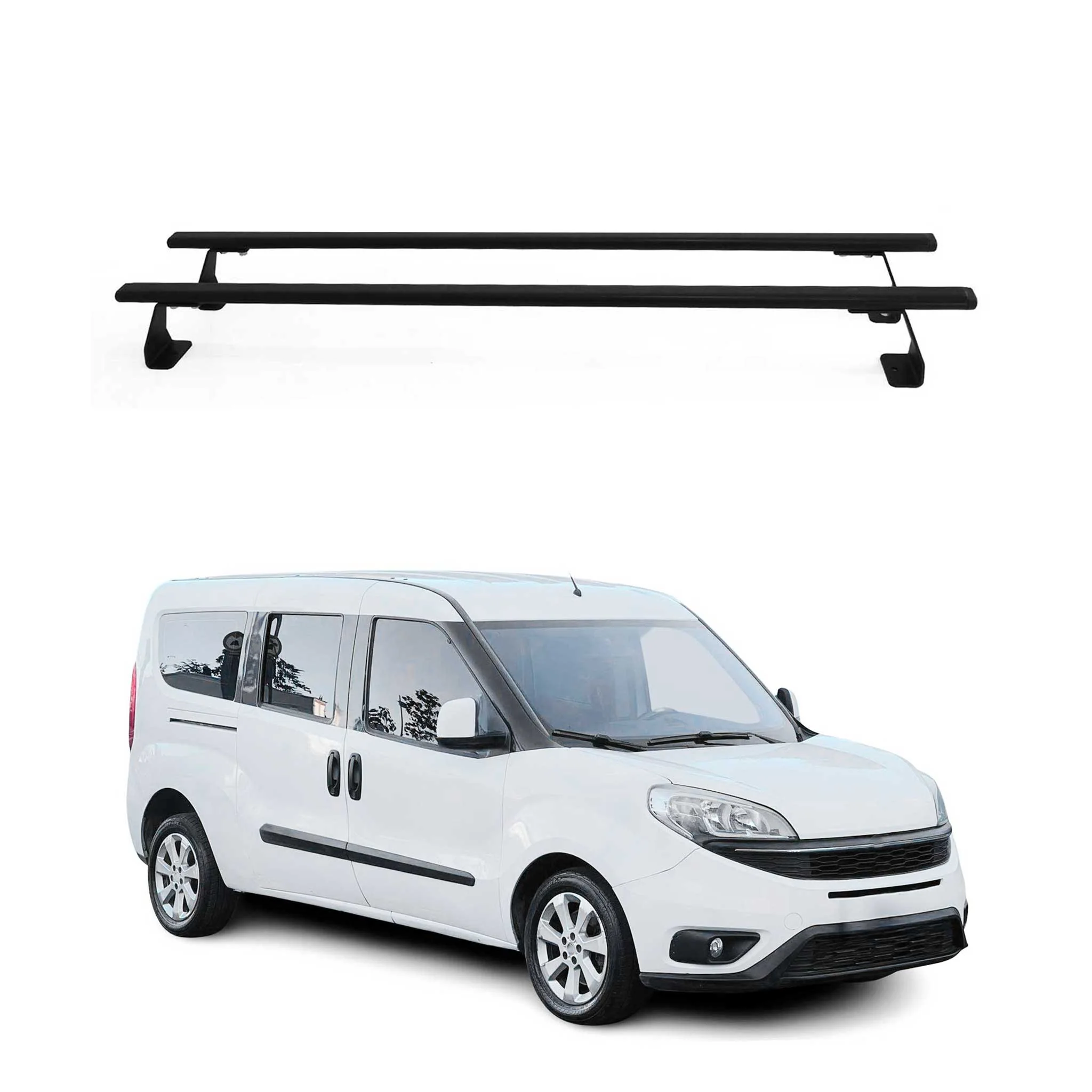 Dachträger Grundtäger für Opel Combo D 2011-2018 75kg Stahl Schwarz 2 tlg