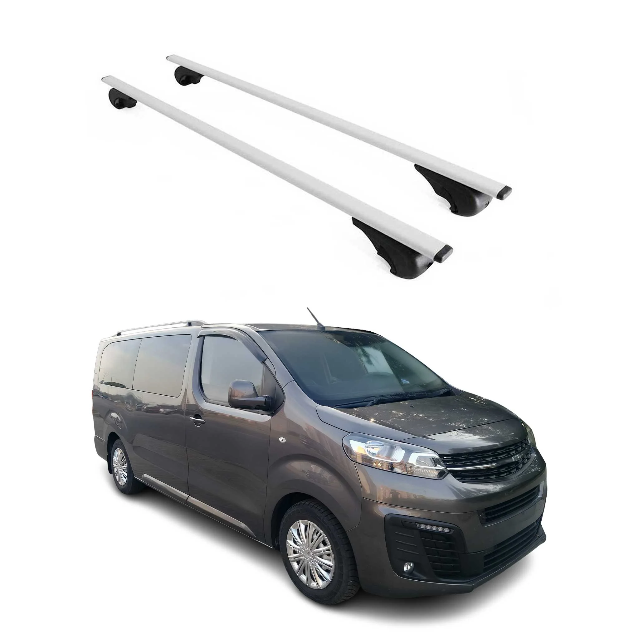 Dachträger Grundtäger für Opel Vivaro C 2019-2026 75kg Metall Silber 2 tlg