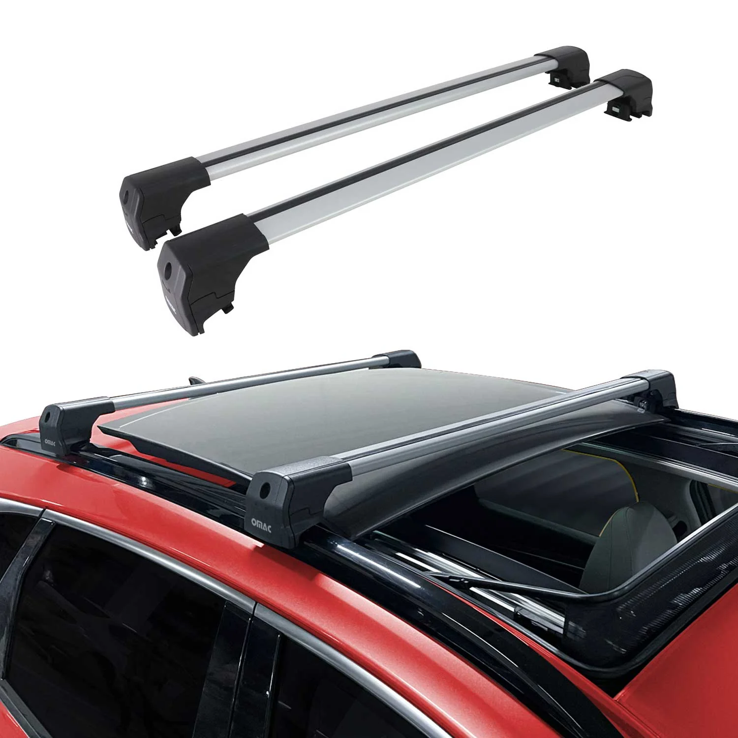 Dachträger Grundtäger für Peugeot 3008 2016-2023 75kg Aluminium Silber 2 tlg - Image 2