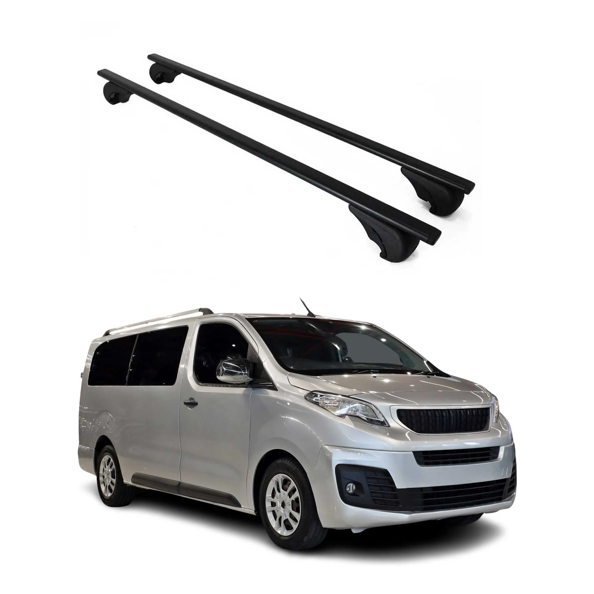 Dachträger Grundtäger für Peugeot Expert Traveller 2016-2026 75kg Metall Schwarz