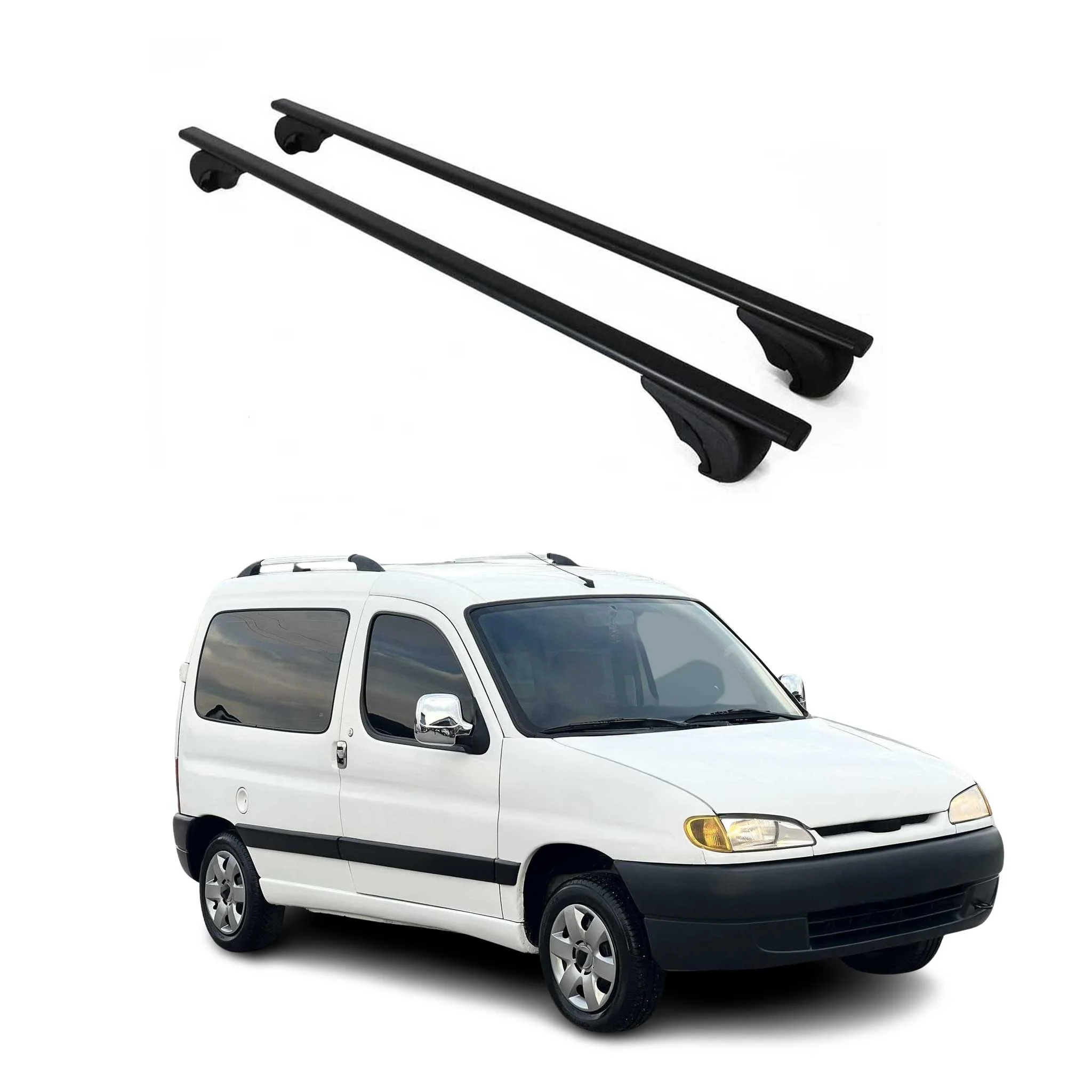 Dachträger Gepäckträger für Peugeot Partner 1997-2003 Metall Schwarz 2x