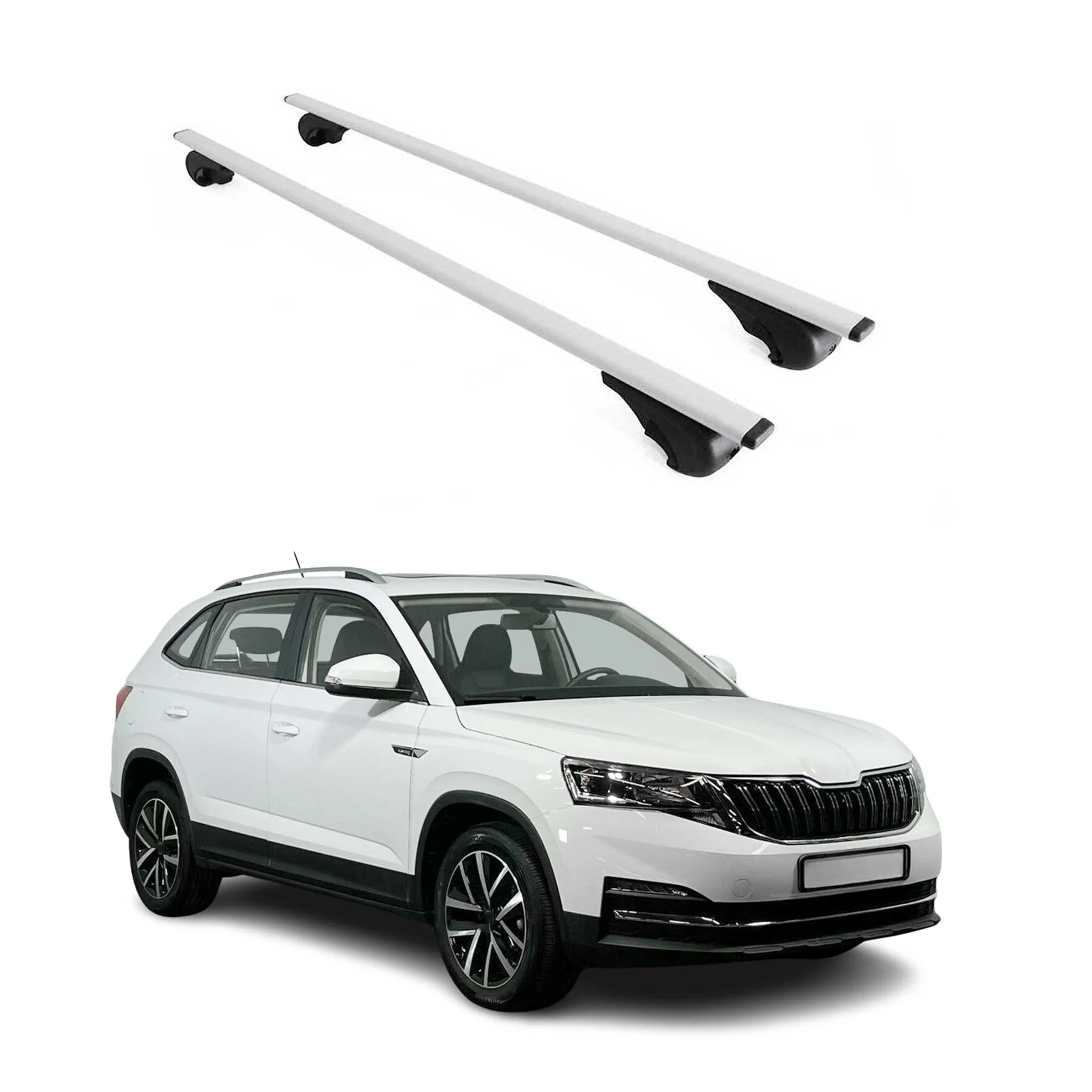 Dachträger Grundtäger für Skoda Kamiq 2019-2026 75kg Metall Silber 2 tlg