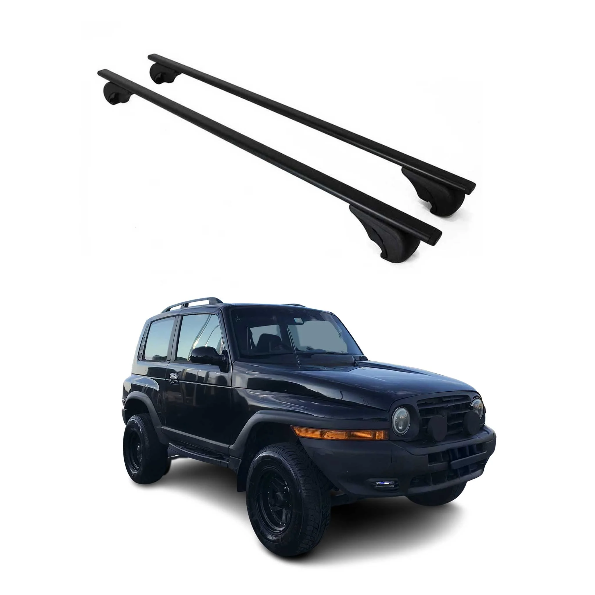 Dachträger Grundtäger für SsangYong Korando 1996-2006 75kg Metall Schwarz 2 tlg