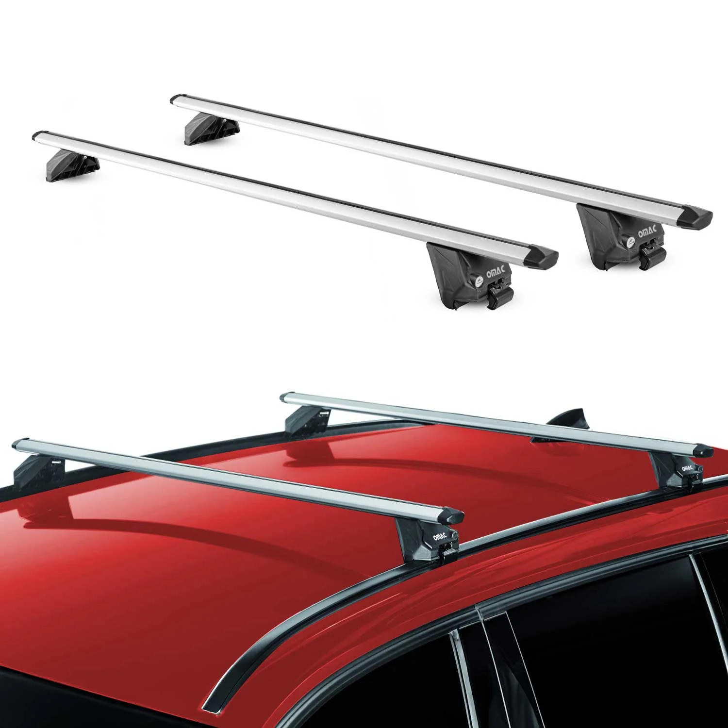 Dachträger Grundtäger für Suzuki S-Cross 2022-2026 100kg Alu Silber 2tlg ABE - Image 2