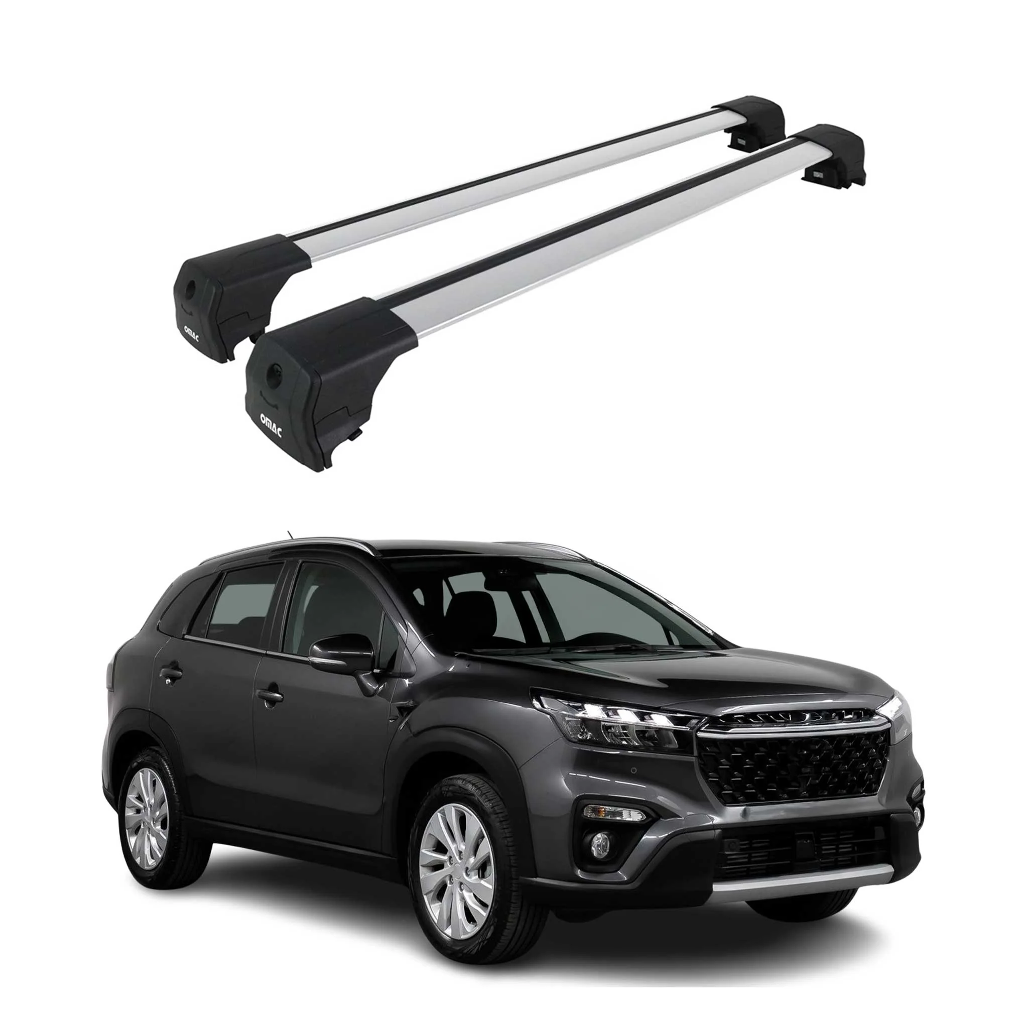 Dachträger Grundtäger für Suzuki SX4 S-Cross mk3 2021-2026 75kg Alu Silber 2 tlg