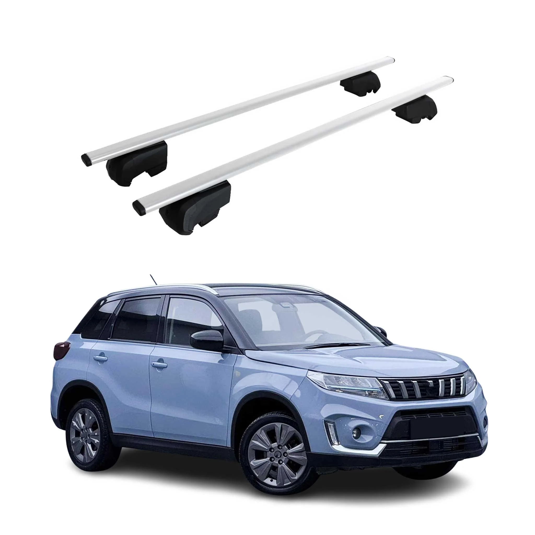 Dachträger Gepäckträger für Suzuki Vitara 2015-2023 Grundträger Silber ABE