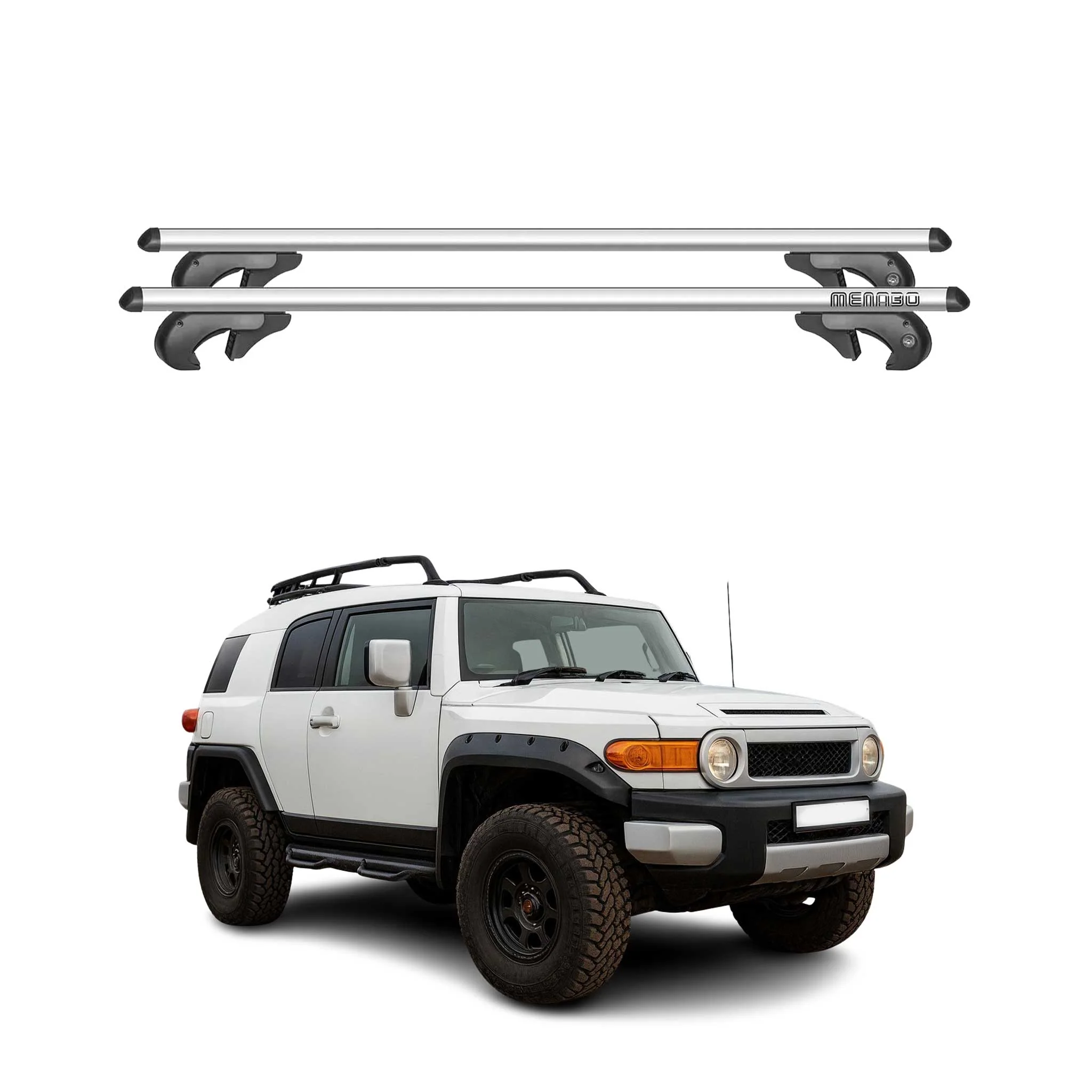 Dachträger Gepäckträger für Toyota FJ Cruiser 2007-2014 Grau Aluminium 2 tlg
