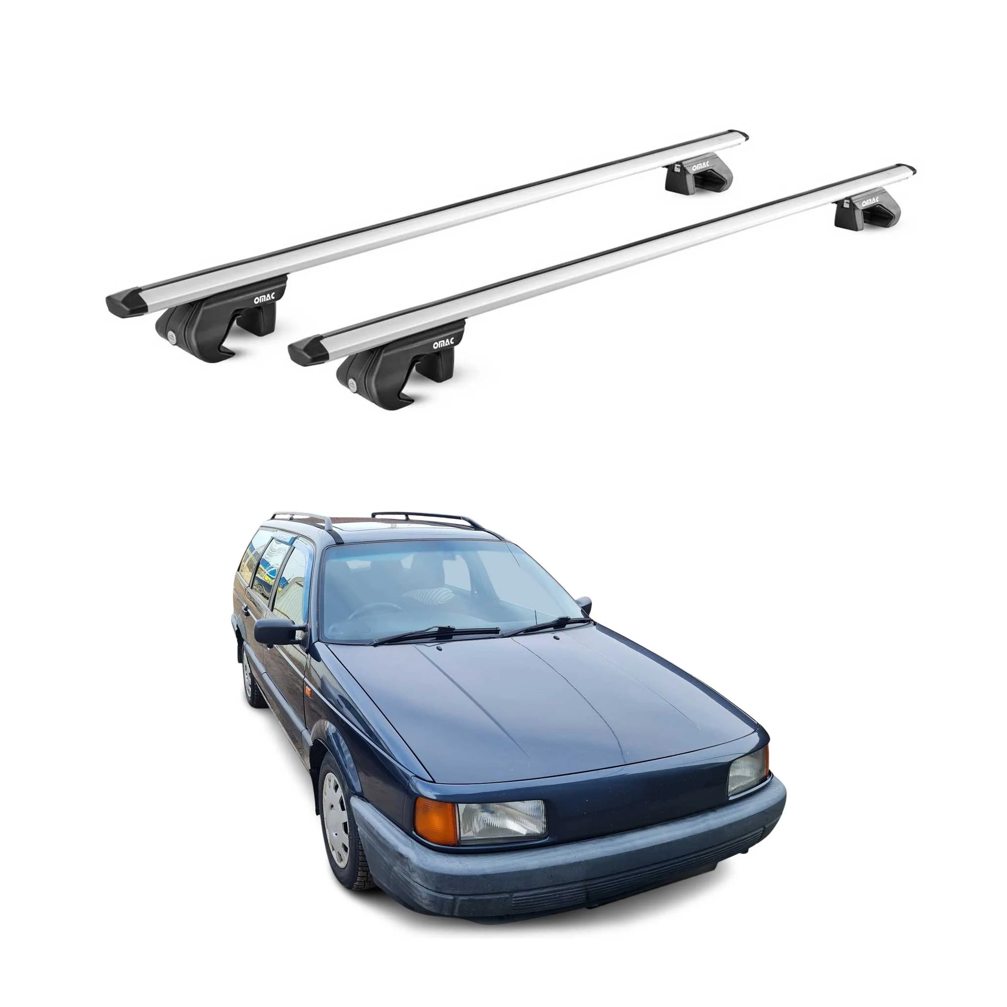 Dachträger Grundtäger für VW VW Passat Kombi B2-B3-B4 1980-96 90kg Alu Silber 2x