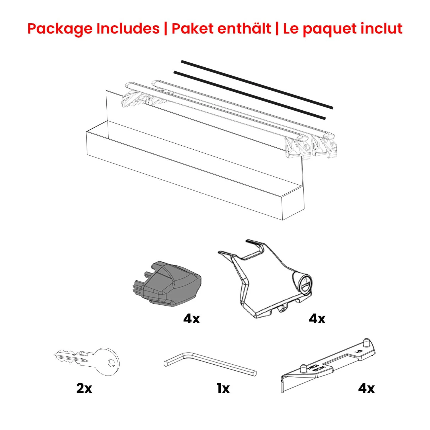 Dachträger Grundtäger für VW Sharan 7N 2010-2022 100kg Aluminium Silber 2tlg ABE - Image 7