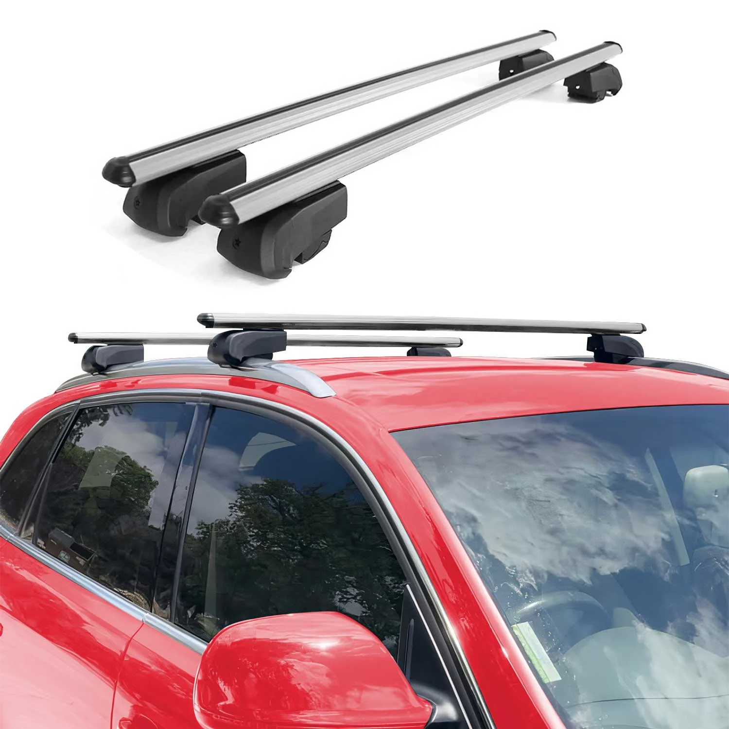Dachträger Gepäckträger für DS7 Crossback / DS 7 2017-2026 Querträger Alu Grau - Image 2