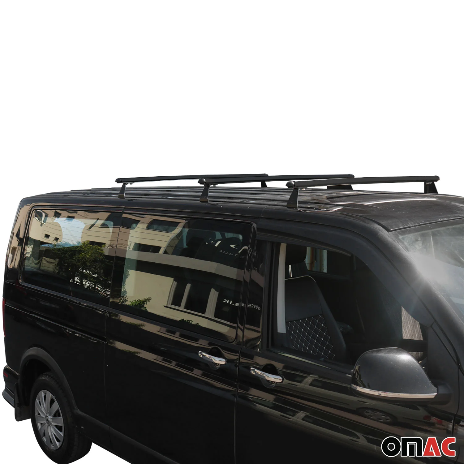 Dachträger Grundtäger für Fiat Doblo 2010-2022 75kg Aluminium Schwarz 3 tlg - Image 3