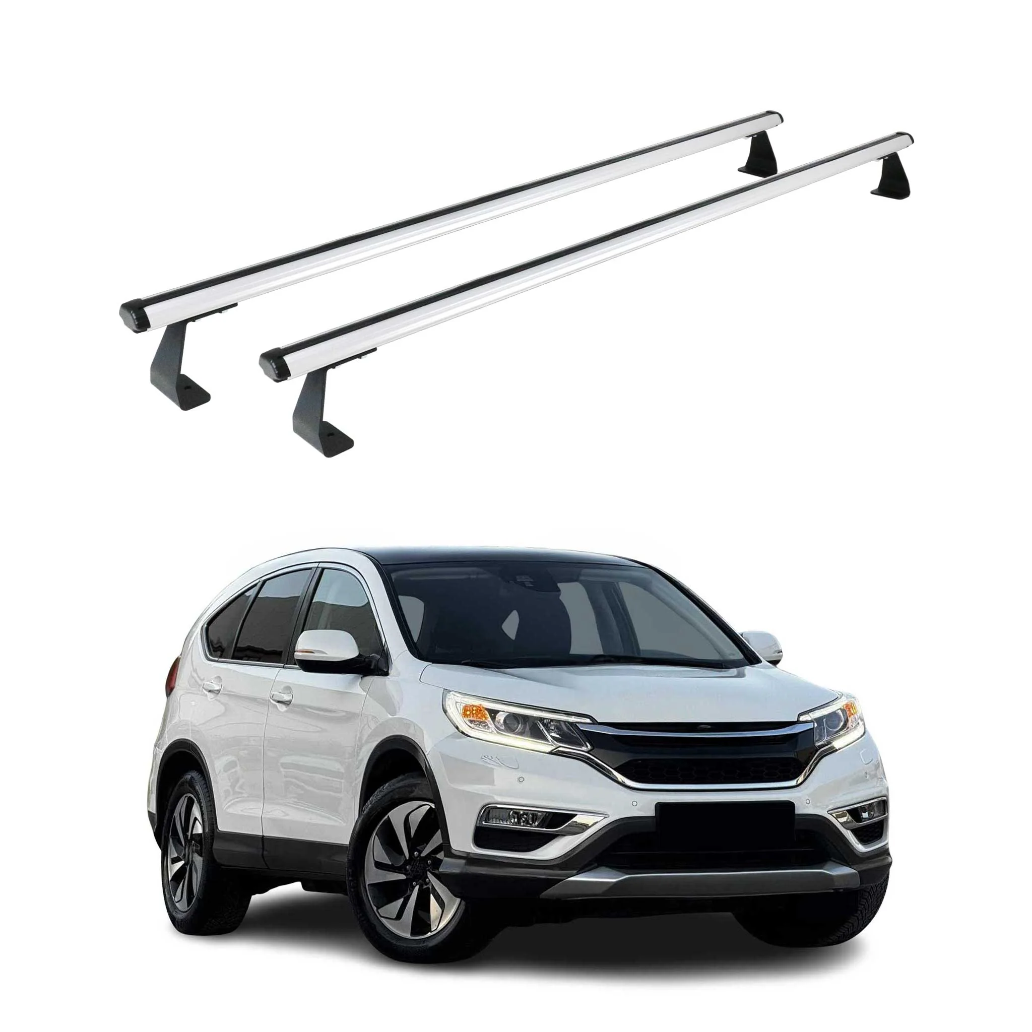 Dachträger Grundtäger für Honda CR-V mk4 2012-2016 75kg Aluminium Silber 2 tlg