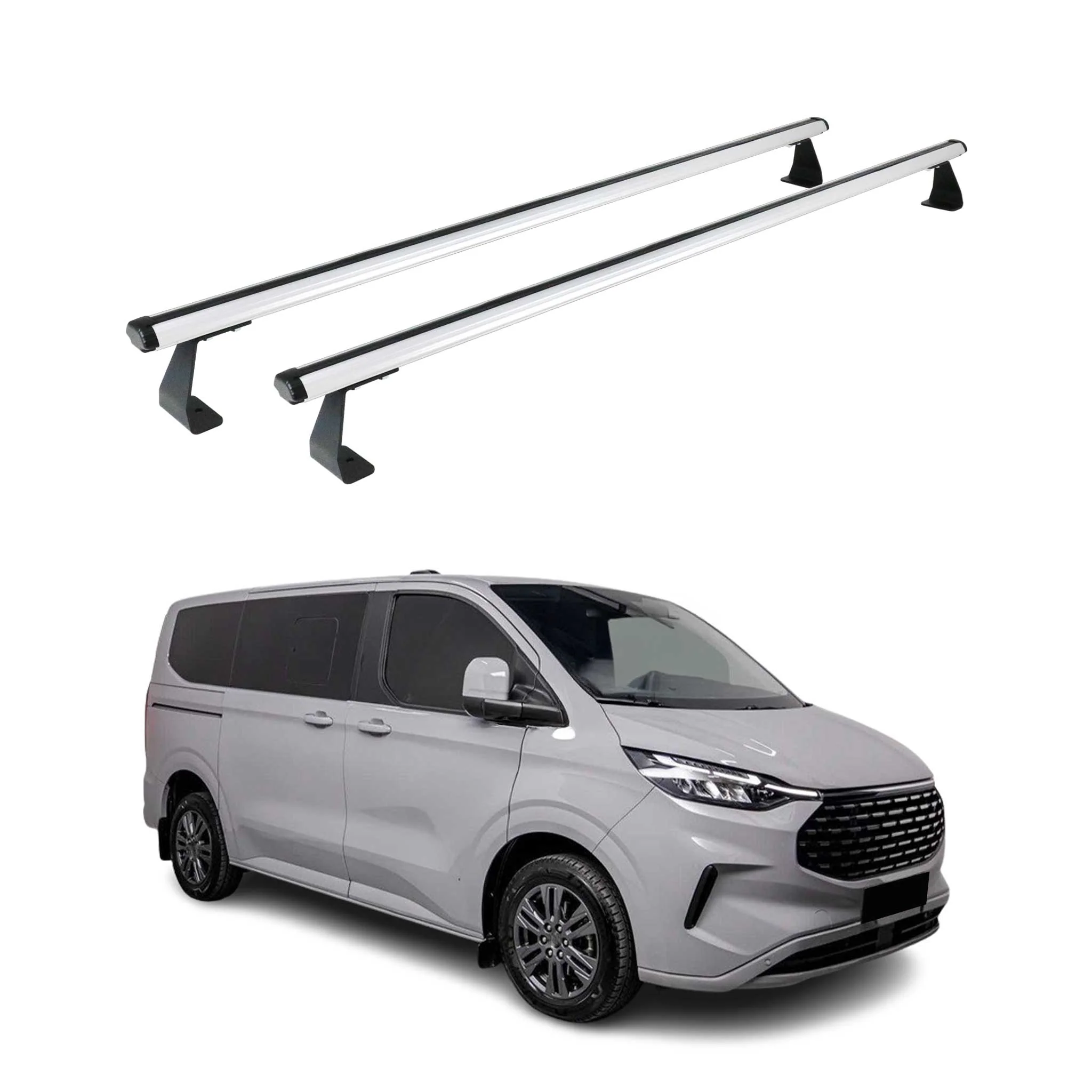 Dachträger Grundtäger für VW Transporter T7 2023-2026 75kg Alu Silber 2 tlg