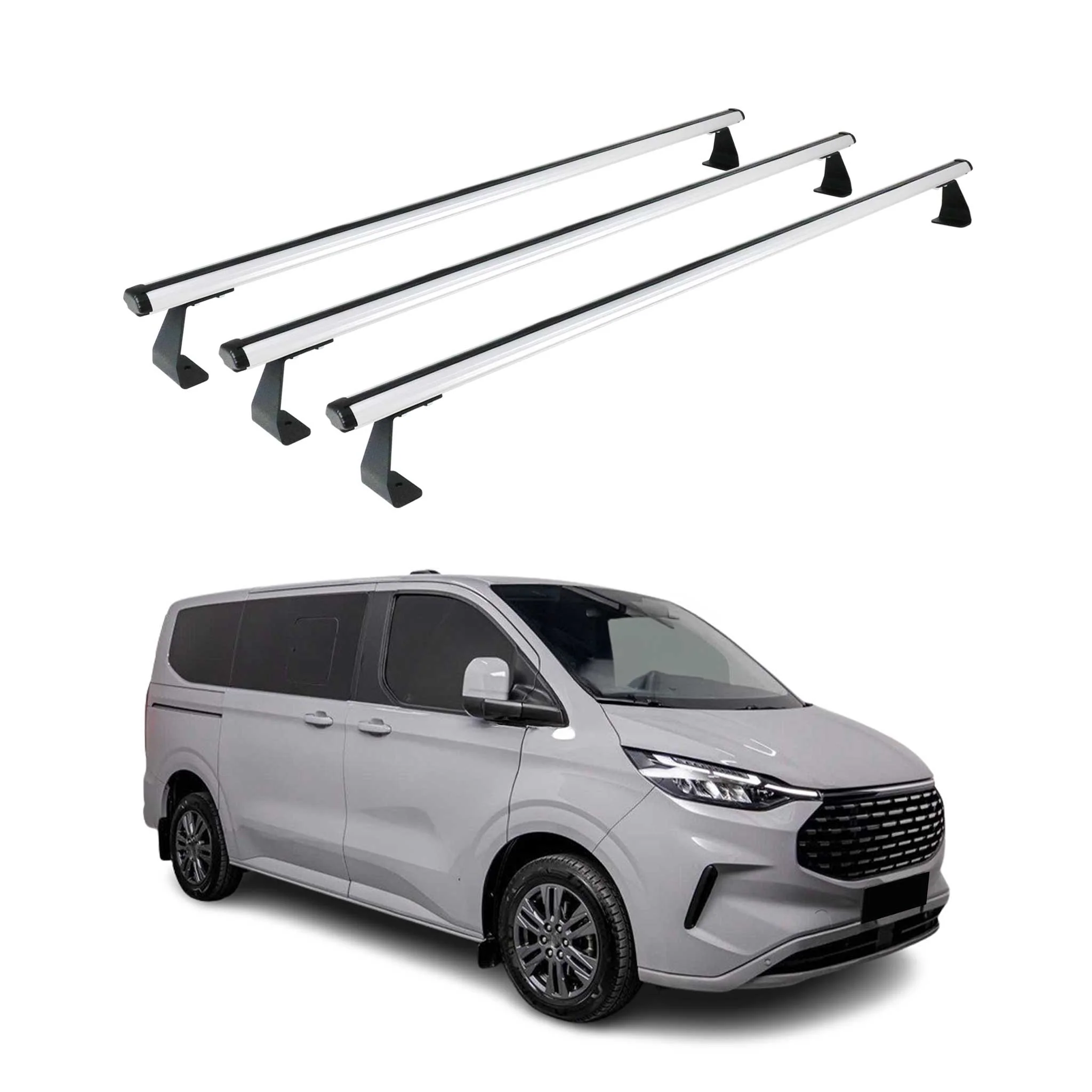 Dachträger Grundtäger für VW Transporter T7 2023-2026 75kg Alu Silber 3 tlg