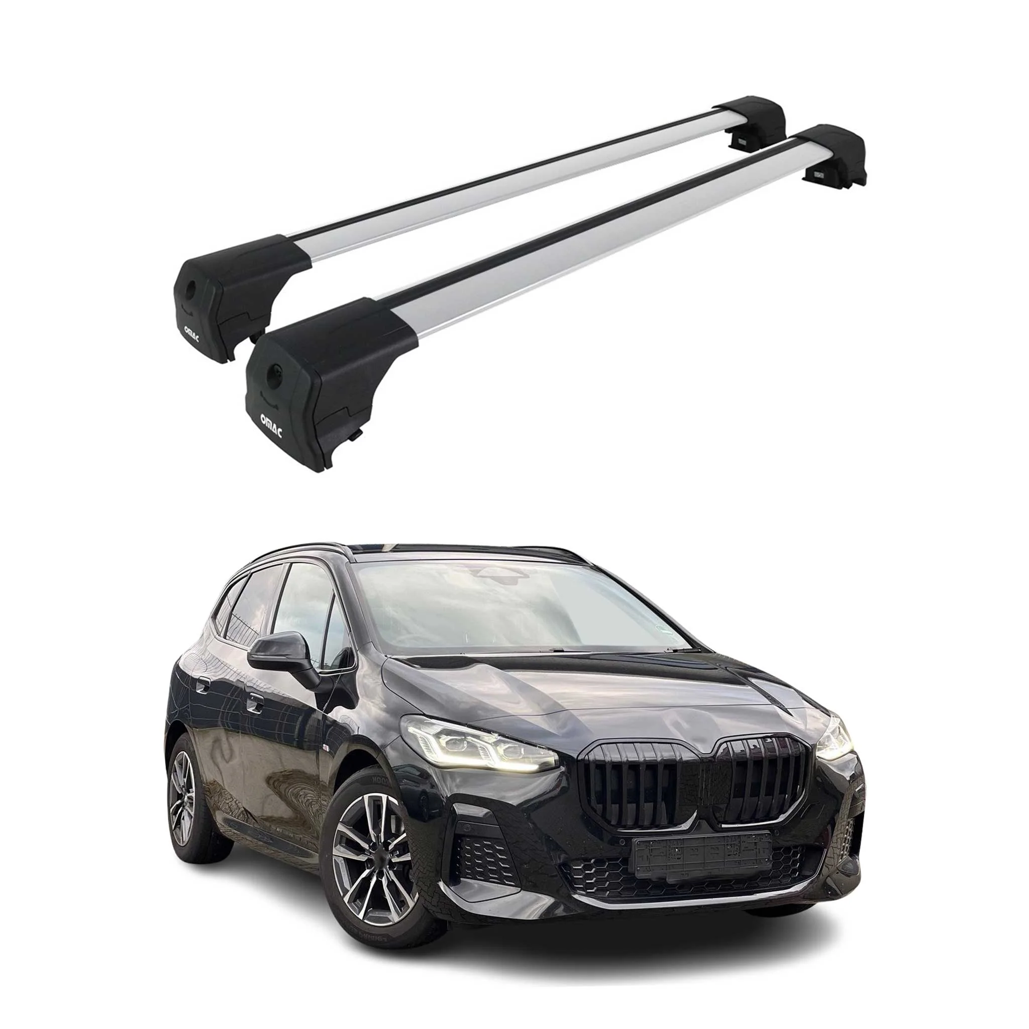 Dachträger Grundtäger für BMW 2er Active Tourer U06 2021-2026 Alu Silber 2 tlg