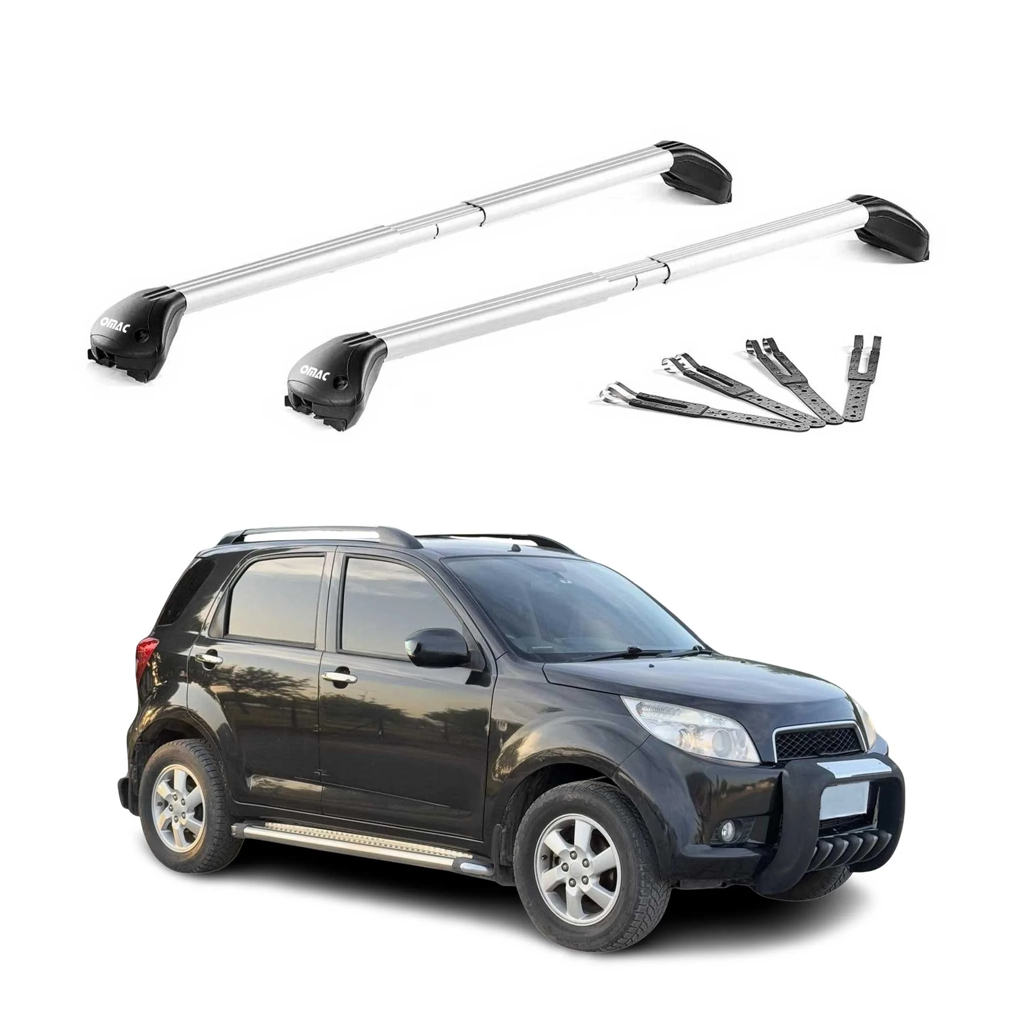 Dachträger Grundtäger für Daihatsu Terios II J200 2006-17 100kg Alu Grau 2x ABE