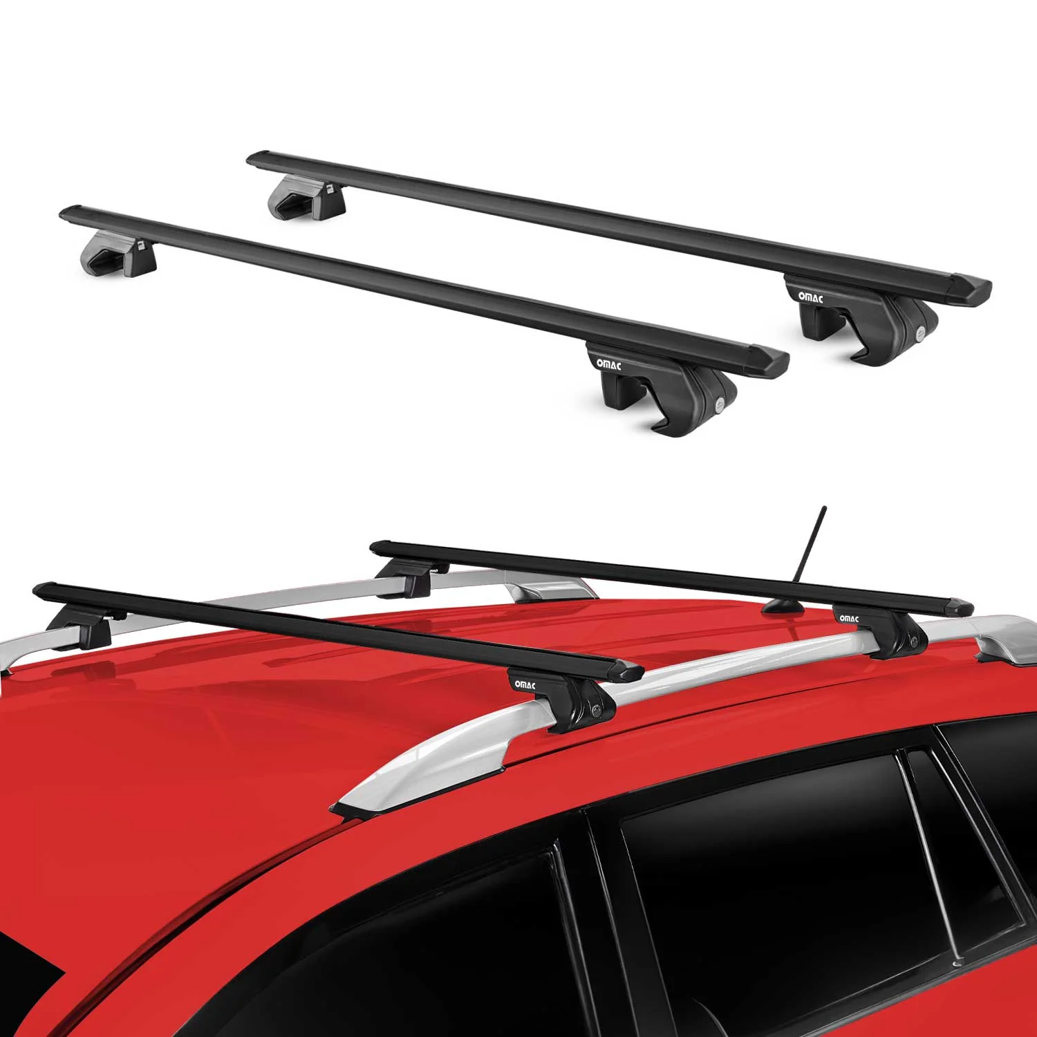 Dachträger Grundtäger für Fiat Marea Marengo 1996-2002 90kg Alu Schwarz ABE - Image 2