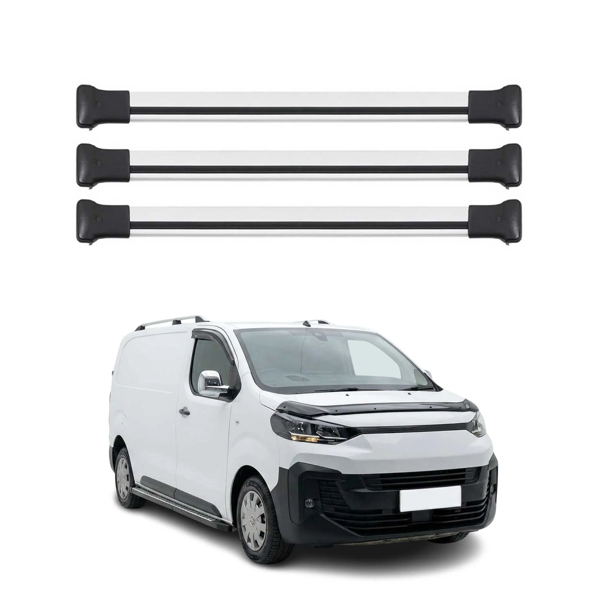 Dachträger Grundtäger für Fiat Scudo 2022-2026 Aluminium Silber 3 tlg