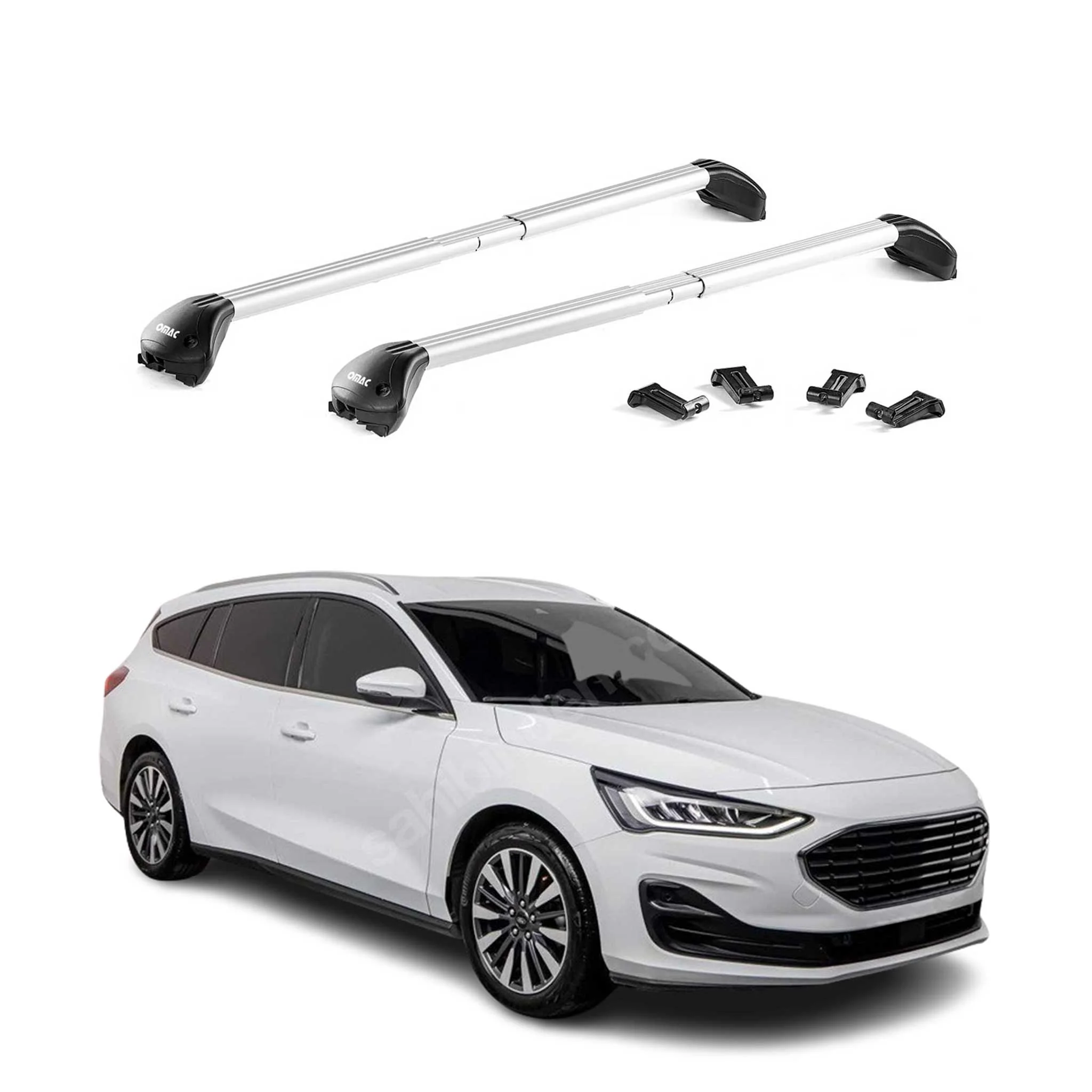 Dachträger Grundtäger für Ford Focus IV Turnier 2018-2025 100kg Alu Silber ABE
