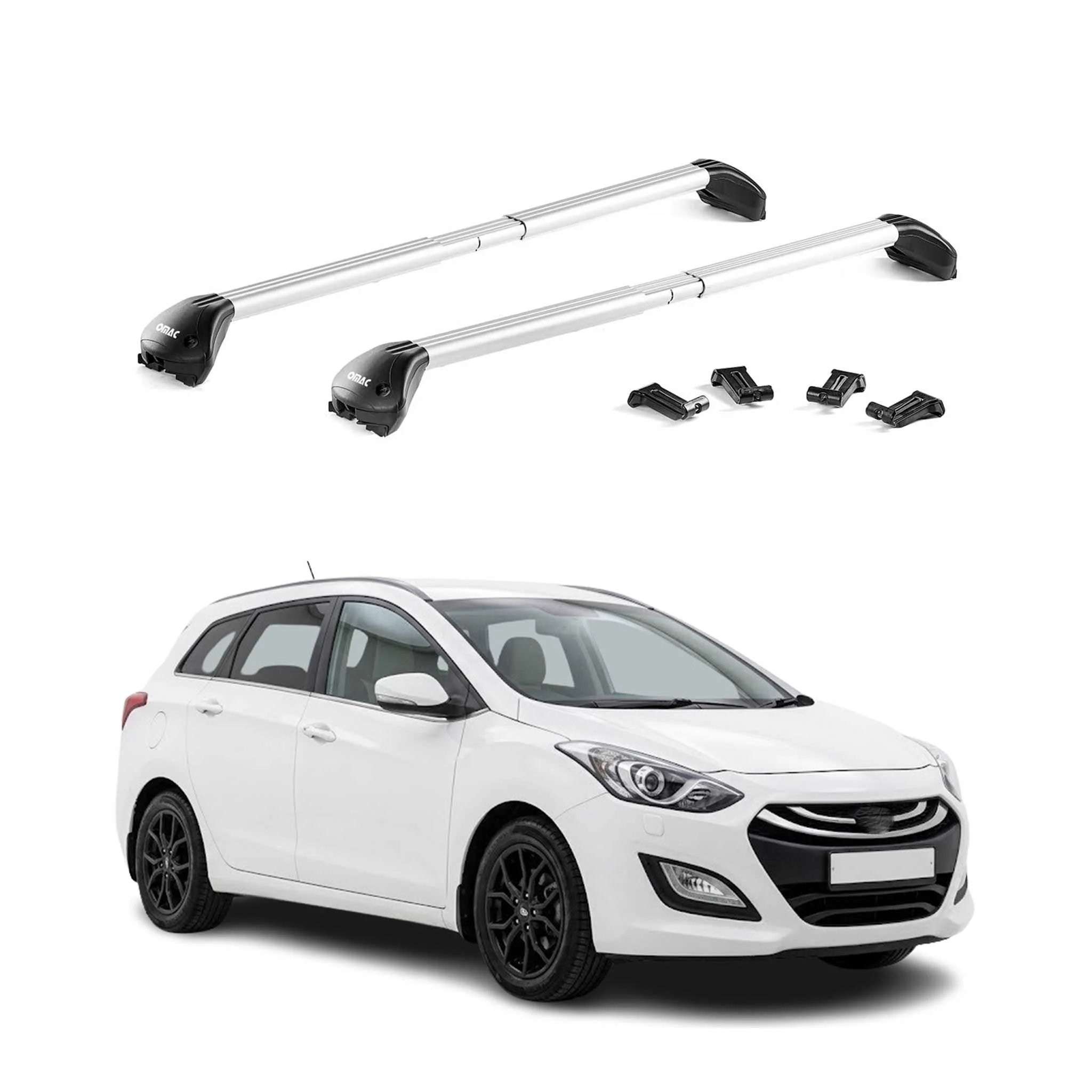 Dachträger Grundtäger für Hyundai i30 III Kombi 2017-2026 100kg Alu Silber ABE
