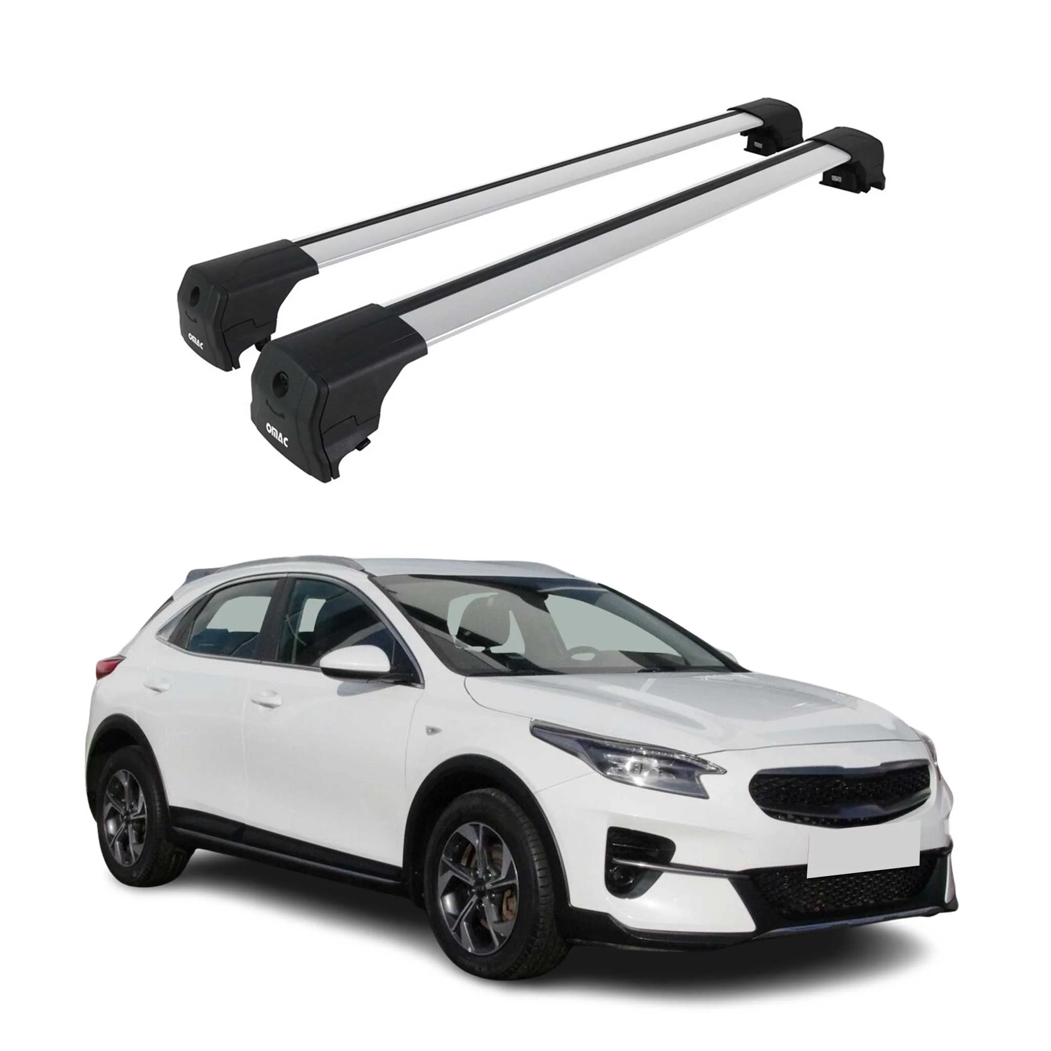 Dachträger Grundtäger für Kia Xceed 2019-2026 75kg Aluminium Silber 2 tlg