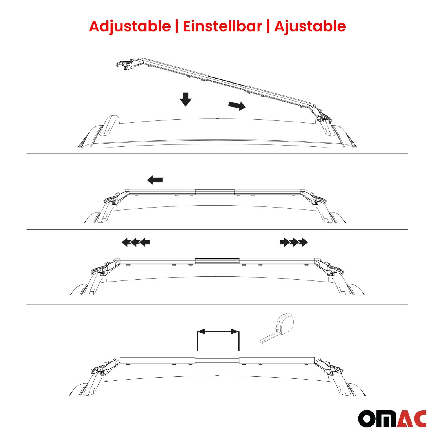 Dachträger Grundtäger für Mercedes GLC X254 2022-2026 100kg Alu Silber 2 tlg ABE - Image 9