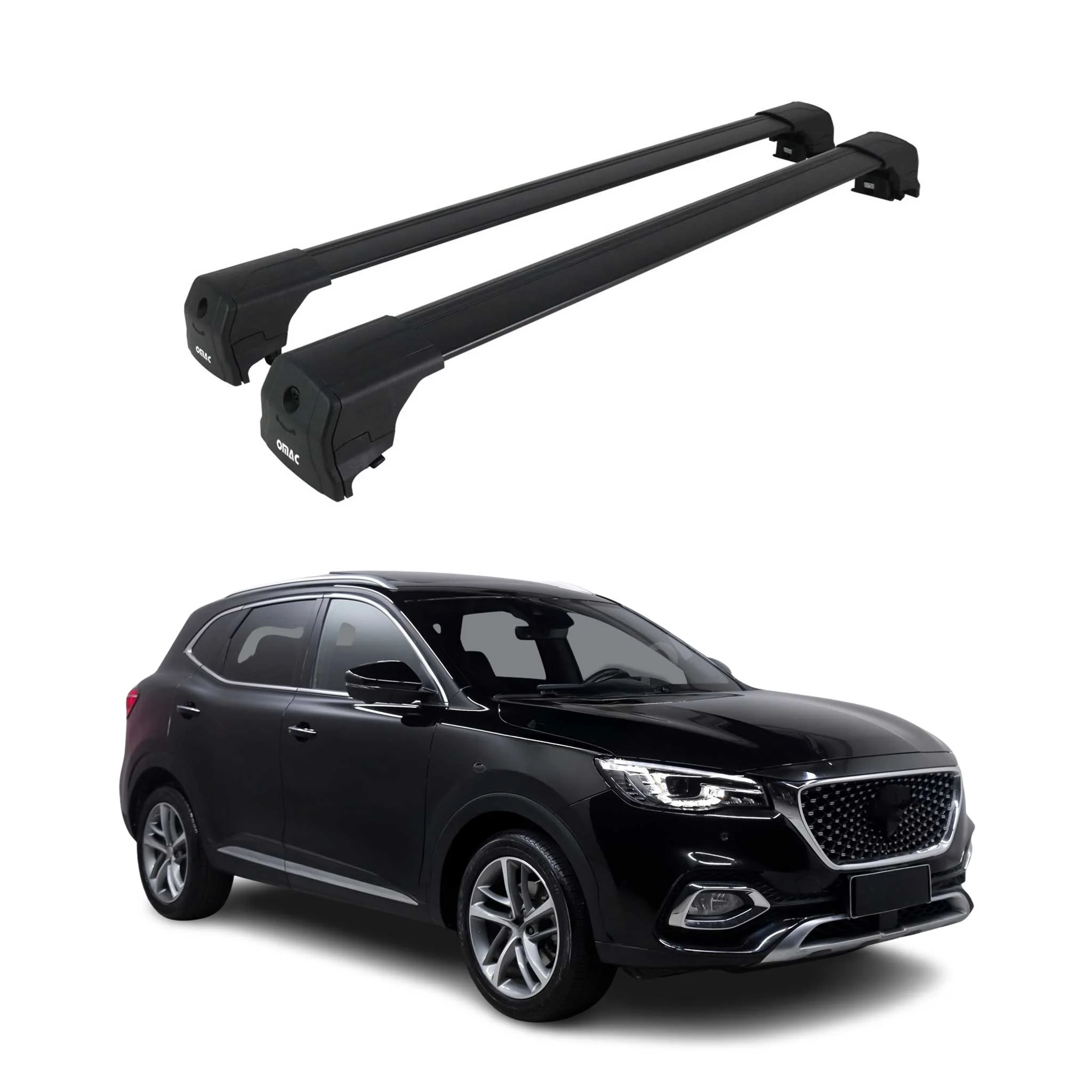 Dachträger Grundtäger für MG HS I 2018-2024 75kg Aluminium Schwarz 2 tlg