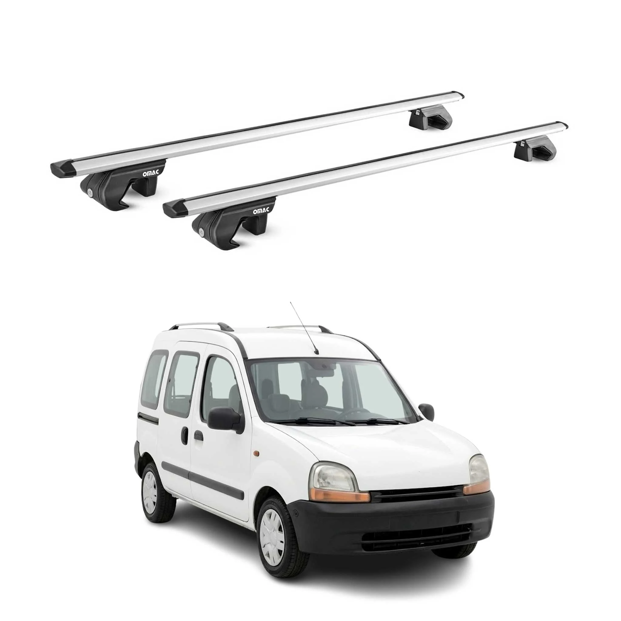 Dachträger Grundtäger für Renault Kangoo Express 1997-07 90kg Alu Silber 2x ABE