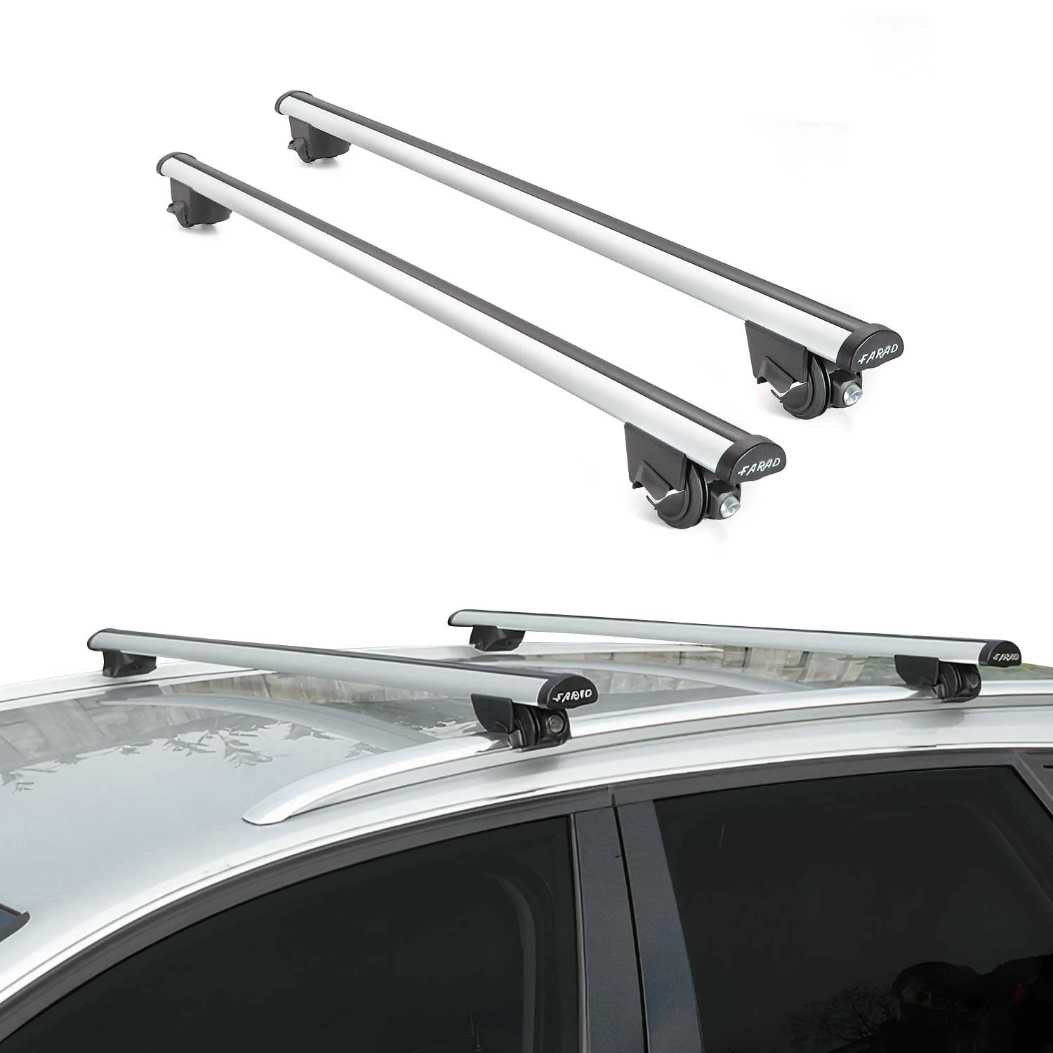 Dachträger Grundtäger für Seat Alhambra mk2 2010-2020 100kg Alu Silber 2 tlg ABE