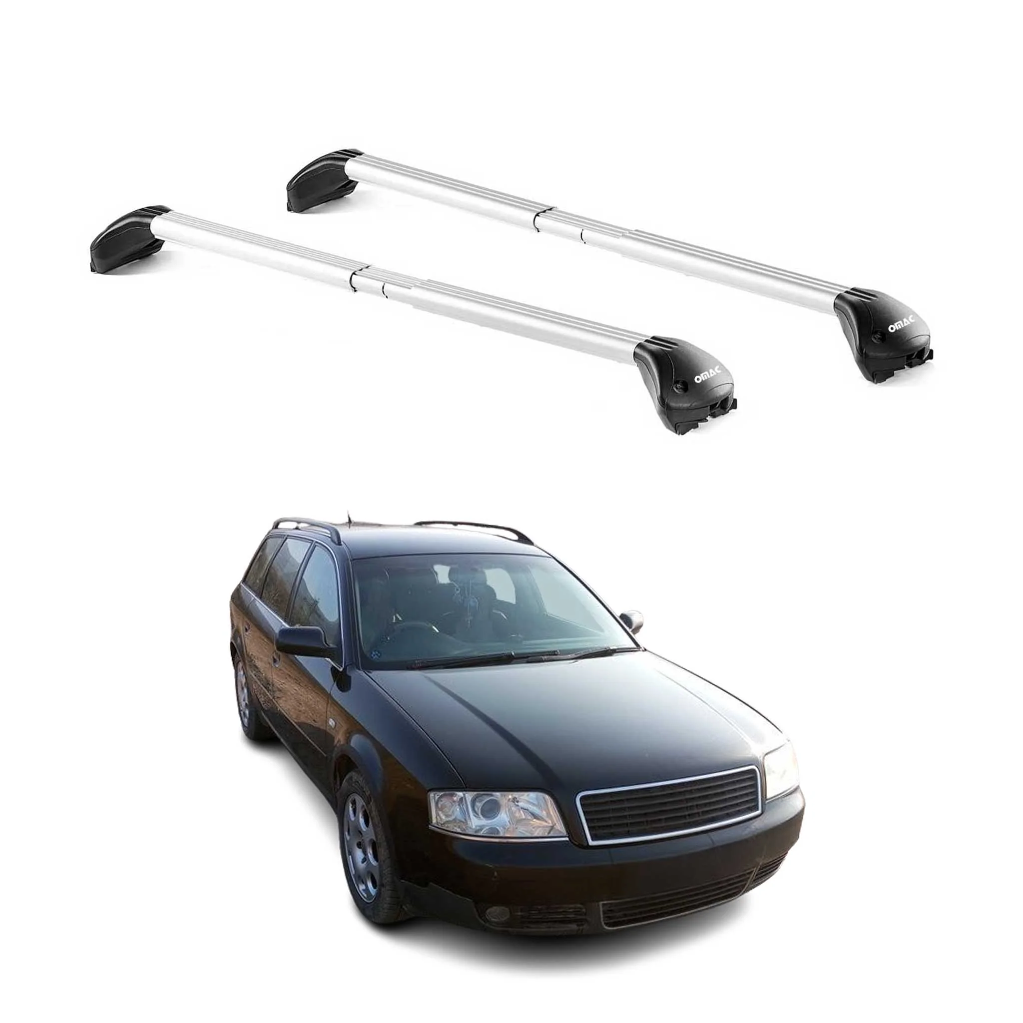 Dachträger Grundtäger für Audi A6 C5 Allroad 1999-2005 5tür 100kg Alu ABE Silber