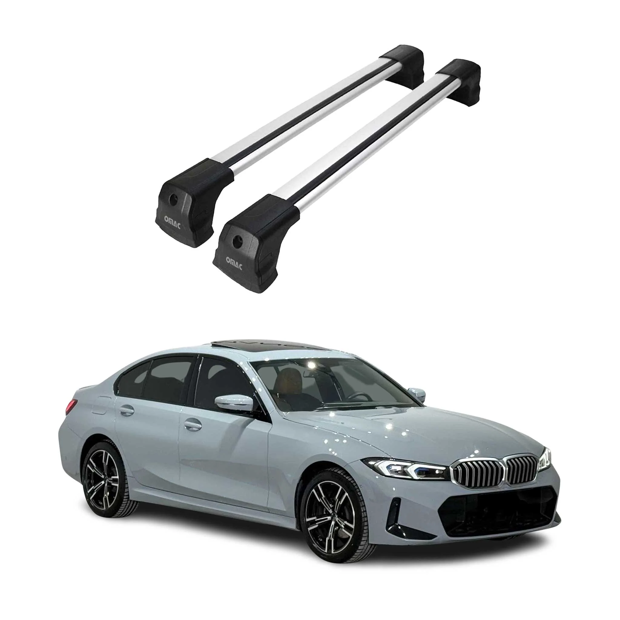 Dachträger für BMW 3er G20 2019-2026 / G80 Limo 2021-2026 75kg Alu Silber 2x