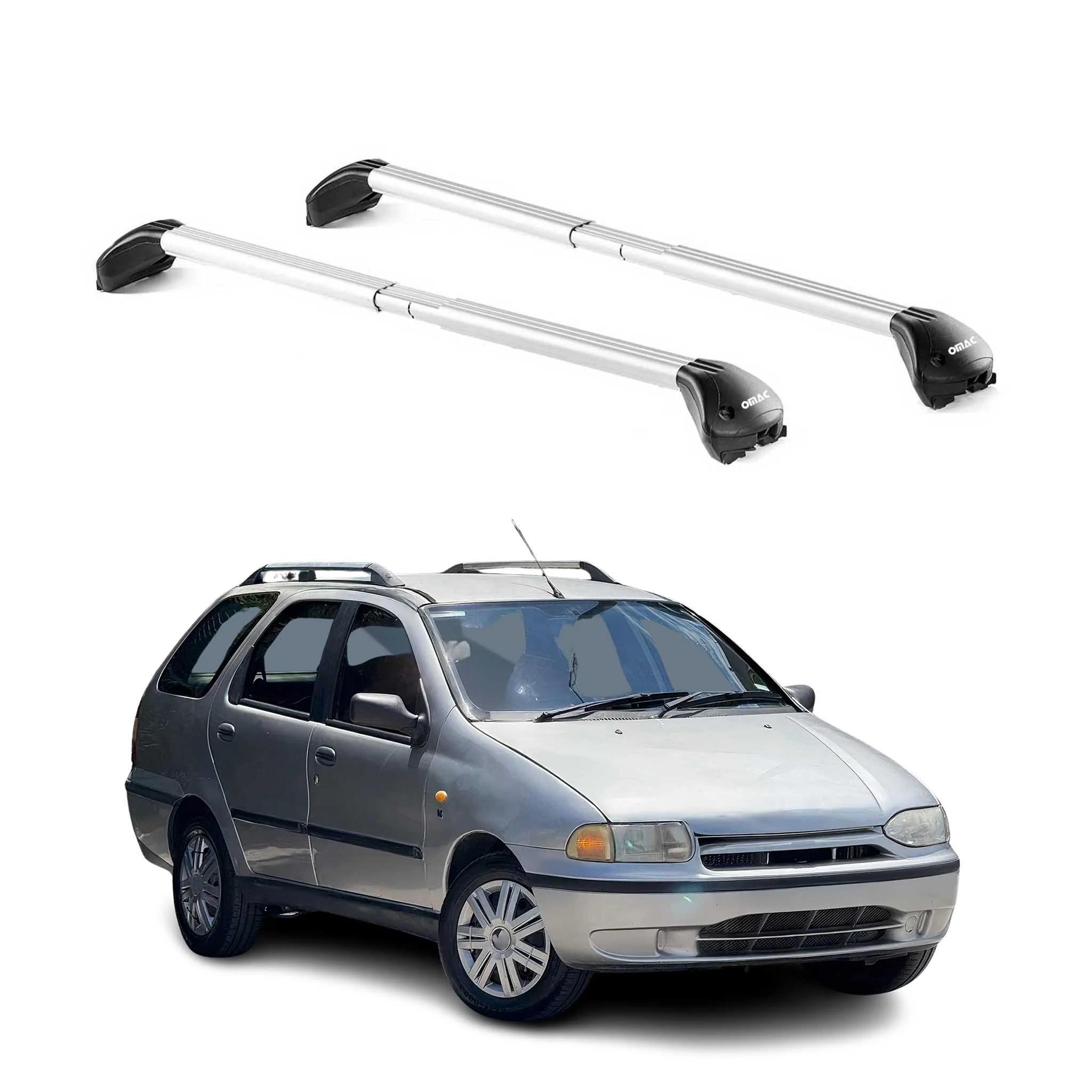 Dachträger Grundtäger für Fiat Palio WeekEnd 1996-2007 5tür 100kg Alu ABE Silber