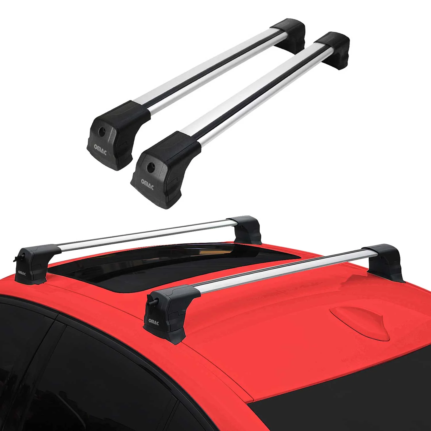Dachträger Grundtäger für Ford Transit Connect 2002-2013 75kg Alu Grau 2 tlg - Image 2