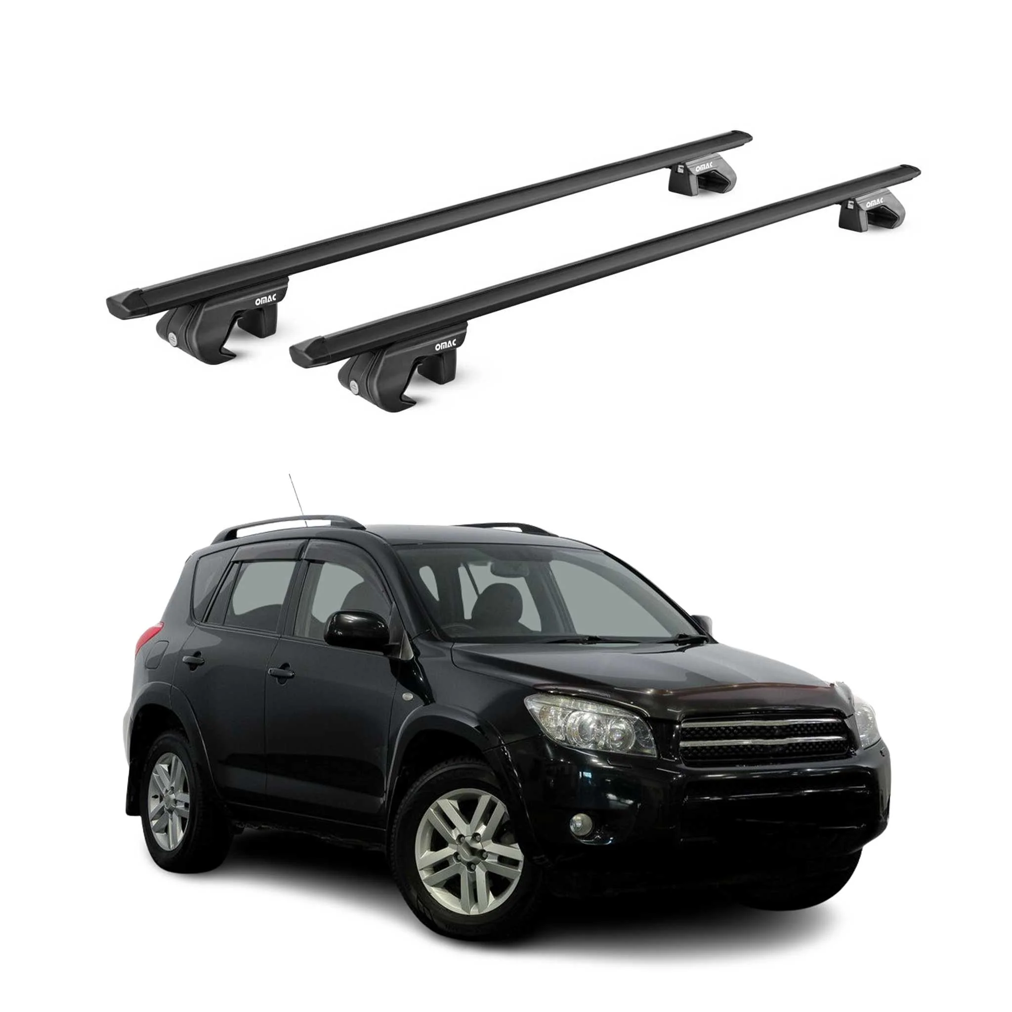 Dachträger Grundtäger für Toyota RAV4 XA30 2005-2012 5 tür 90kg Alu Schwarz ABE