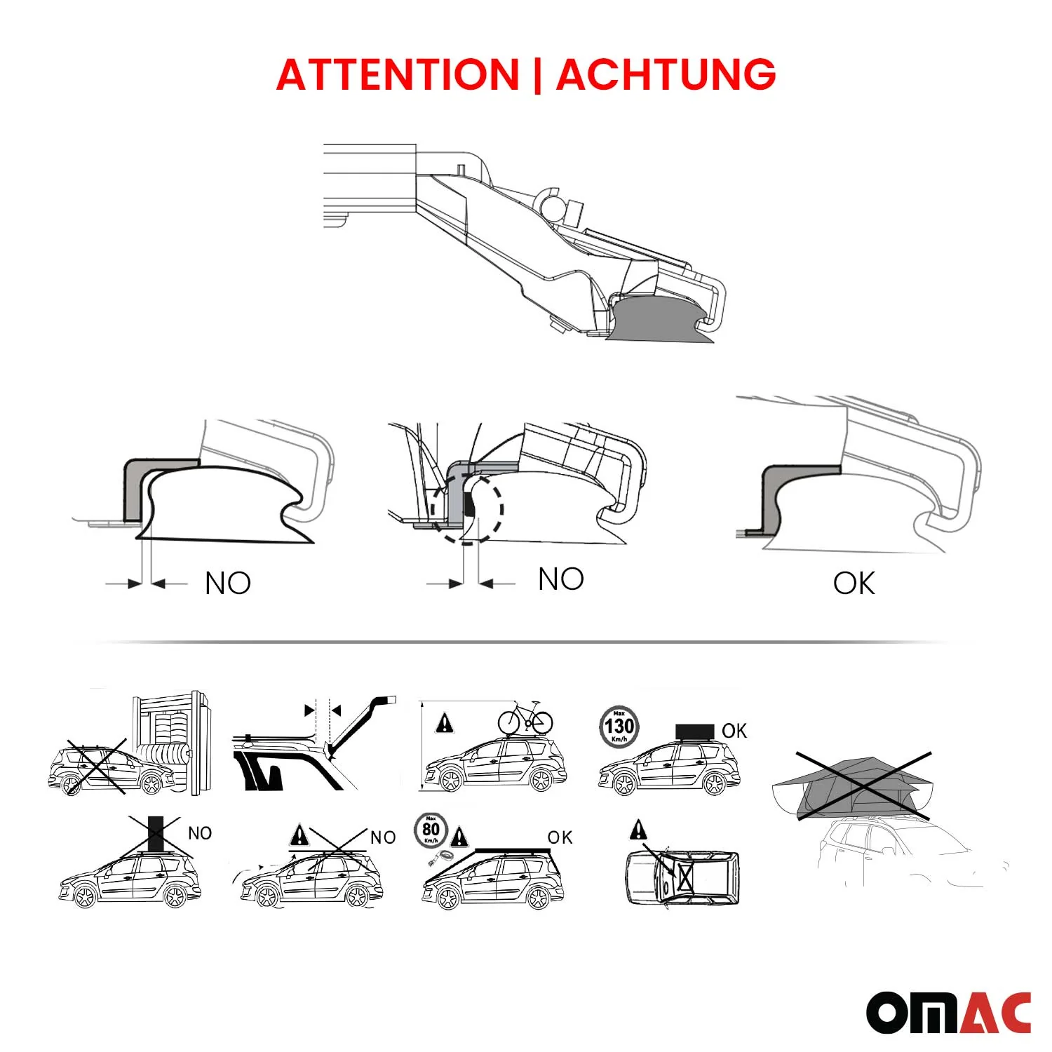 Dachträger Grundtäger für Volvo XC90 2015-2026 100kg Aluminium Silber 2x ABE - Image 7