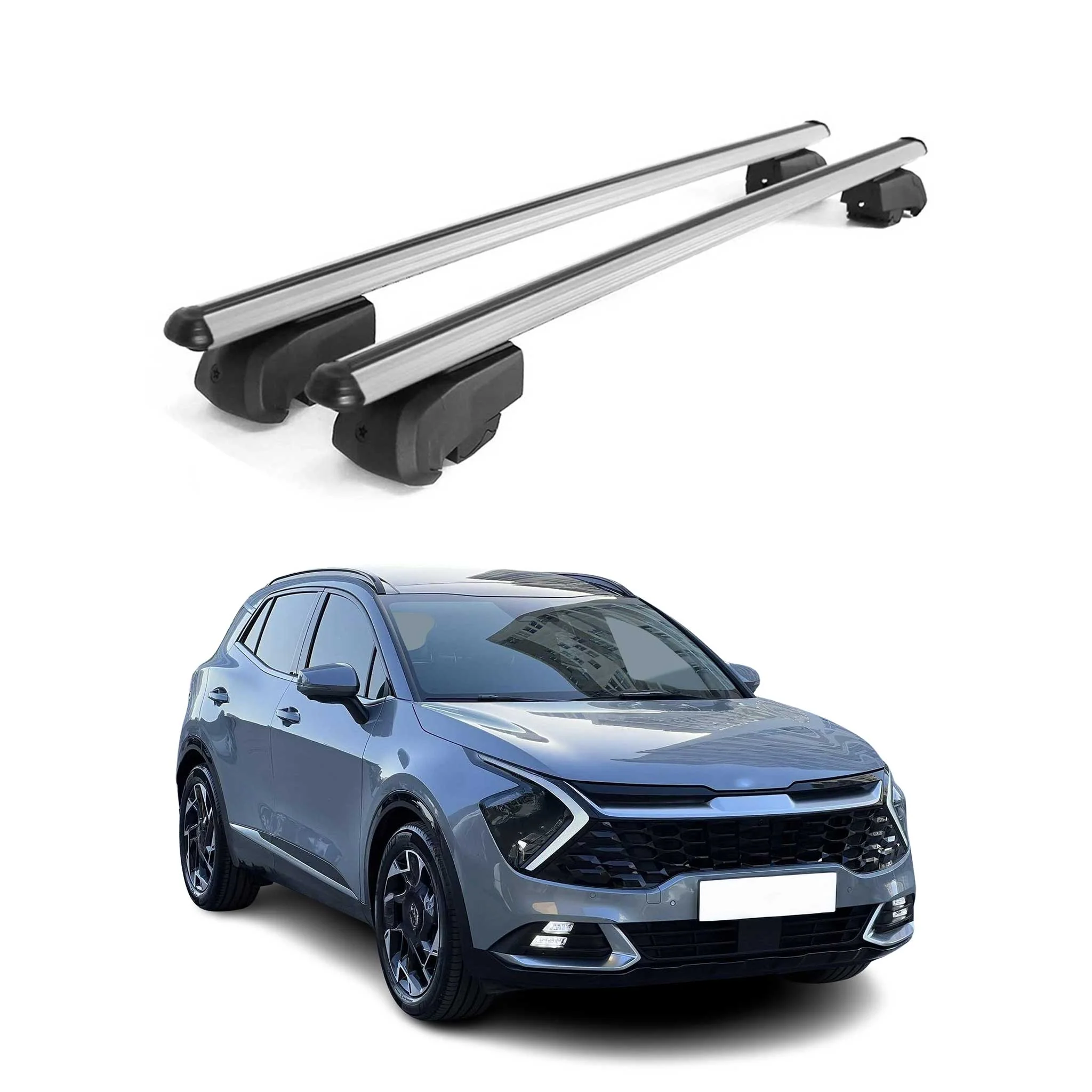 Dachträger Gepäckträger für Kia Sportage NQ5 2023-2026 ABE Alu Silber 2 tlg