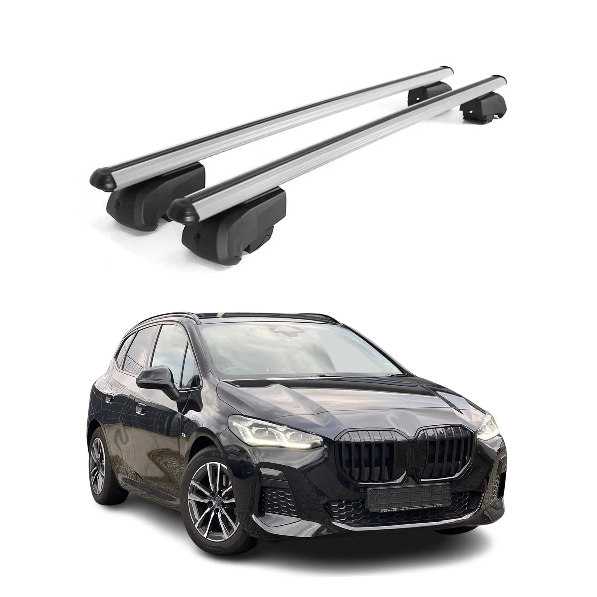 Dachträger Grundtäger für BMW 2 Active Tourer U06 2021-2026 75kg Alu Silber 2x