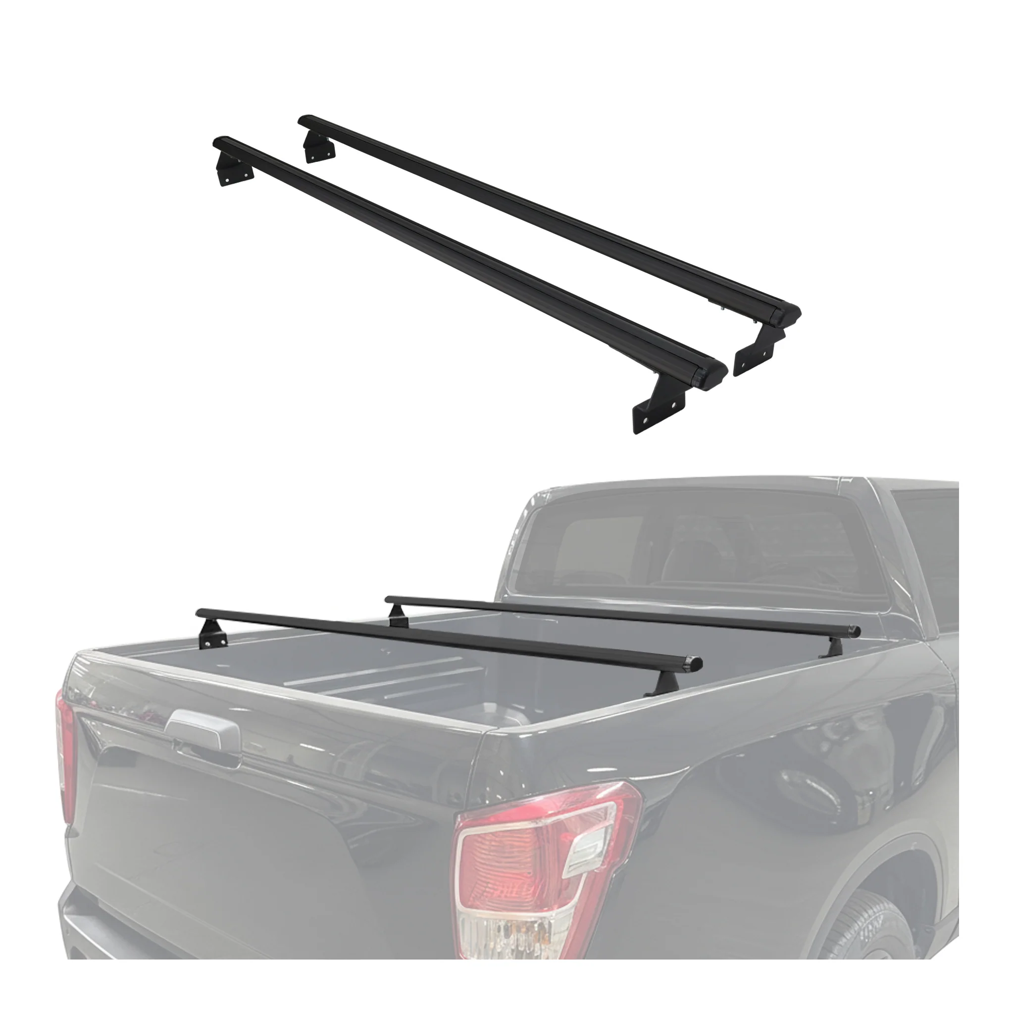 Dachträger Ladeflächenträger Querträger für VW Amarok 2010-2020 Alu Schwarz 2x
