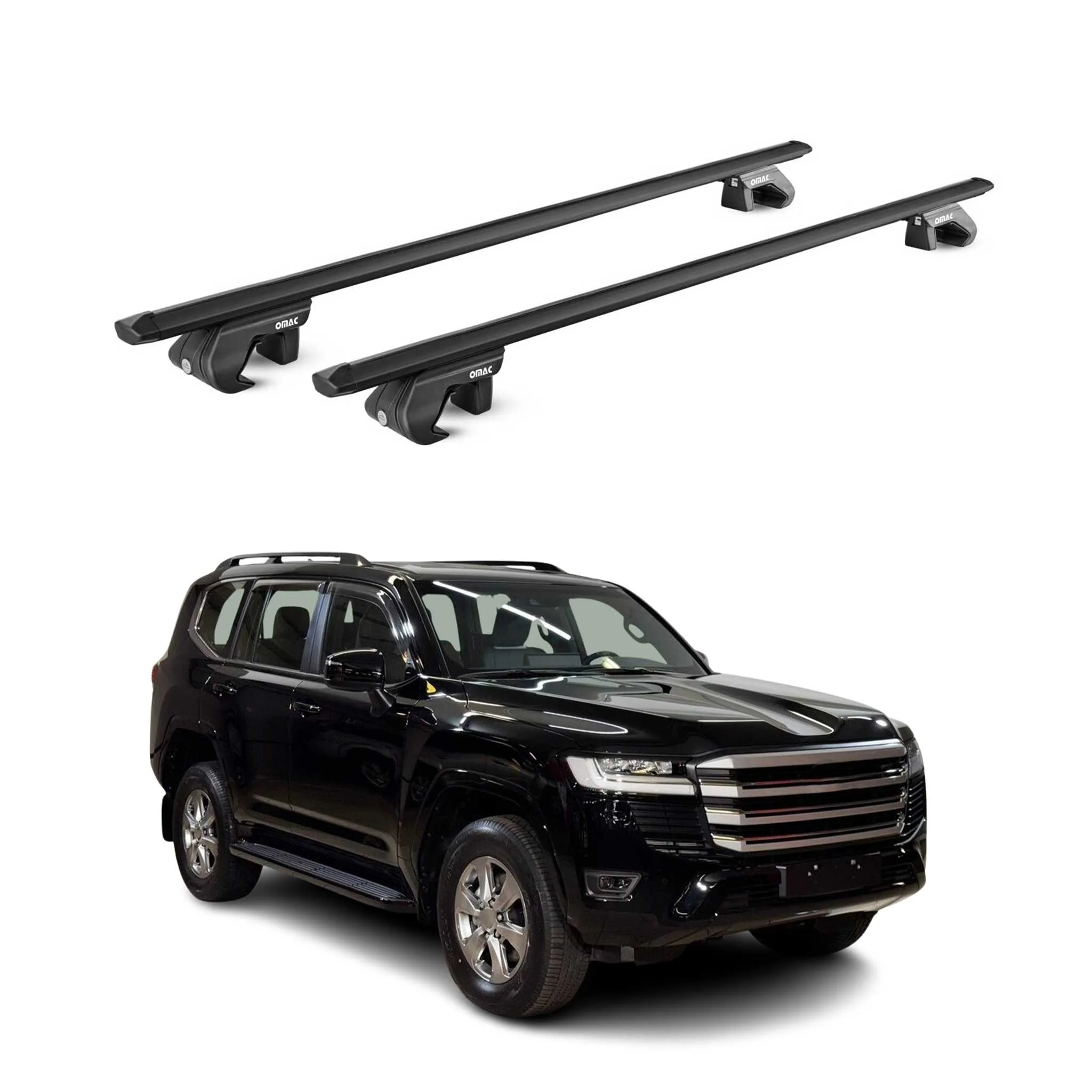 Dachträger Grundtäger für Toyota Land Cruiser J250 2024-26 90kg Schwarz Alu ABE