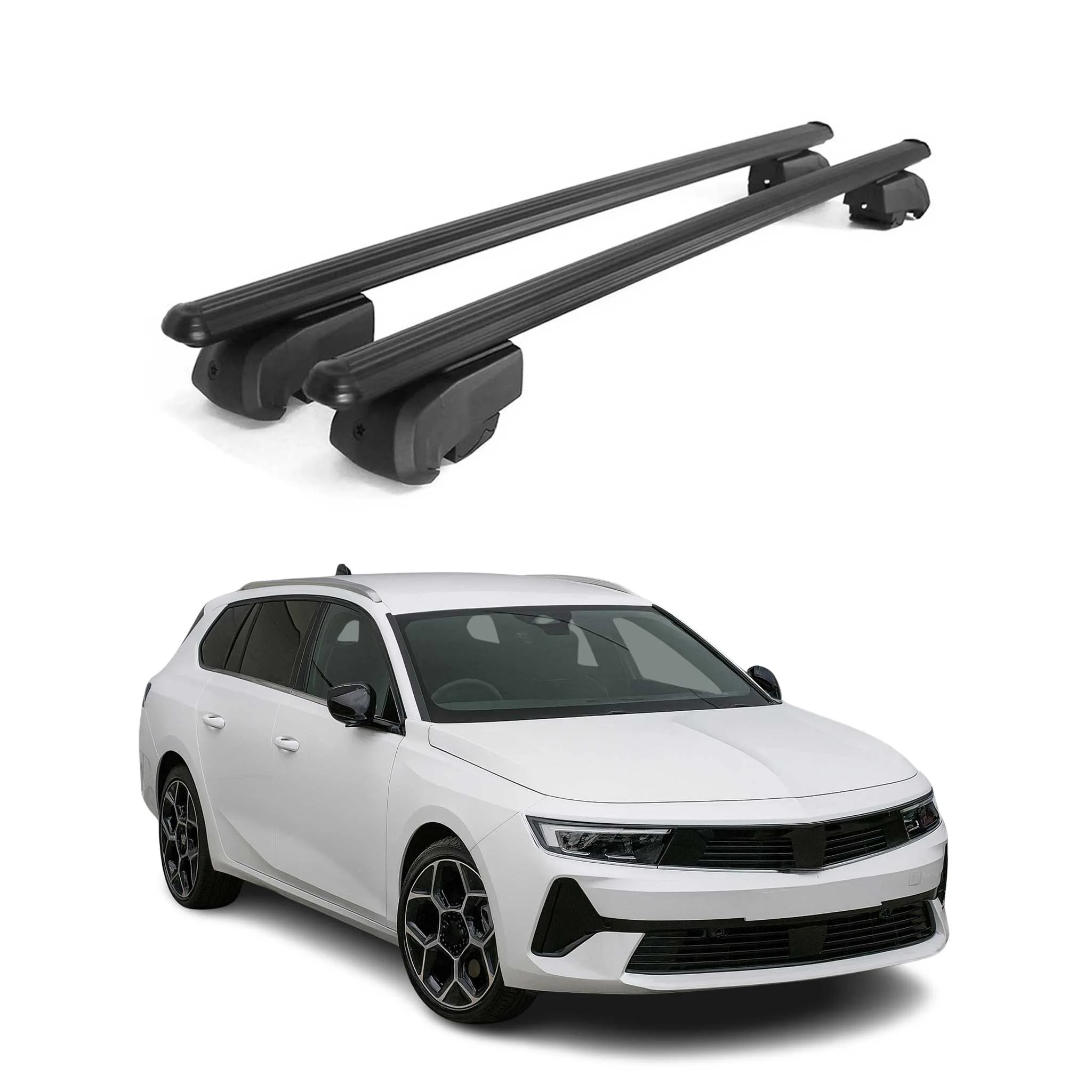 Dachträger Gepäckträger für Opel Astra L Sports Tourer 2021-2023 ABE Schwarz