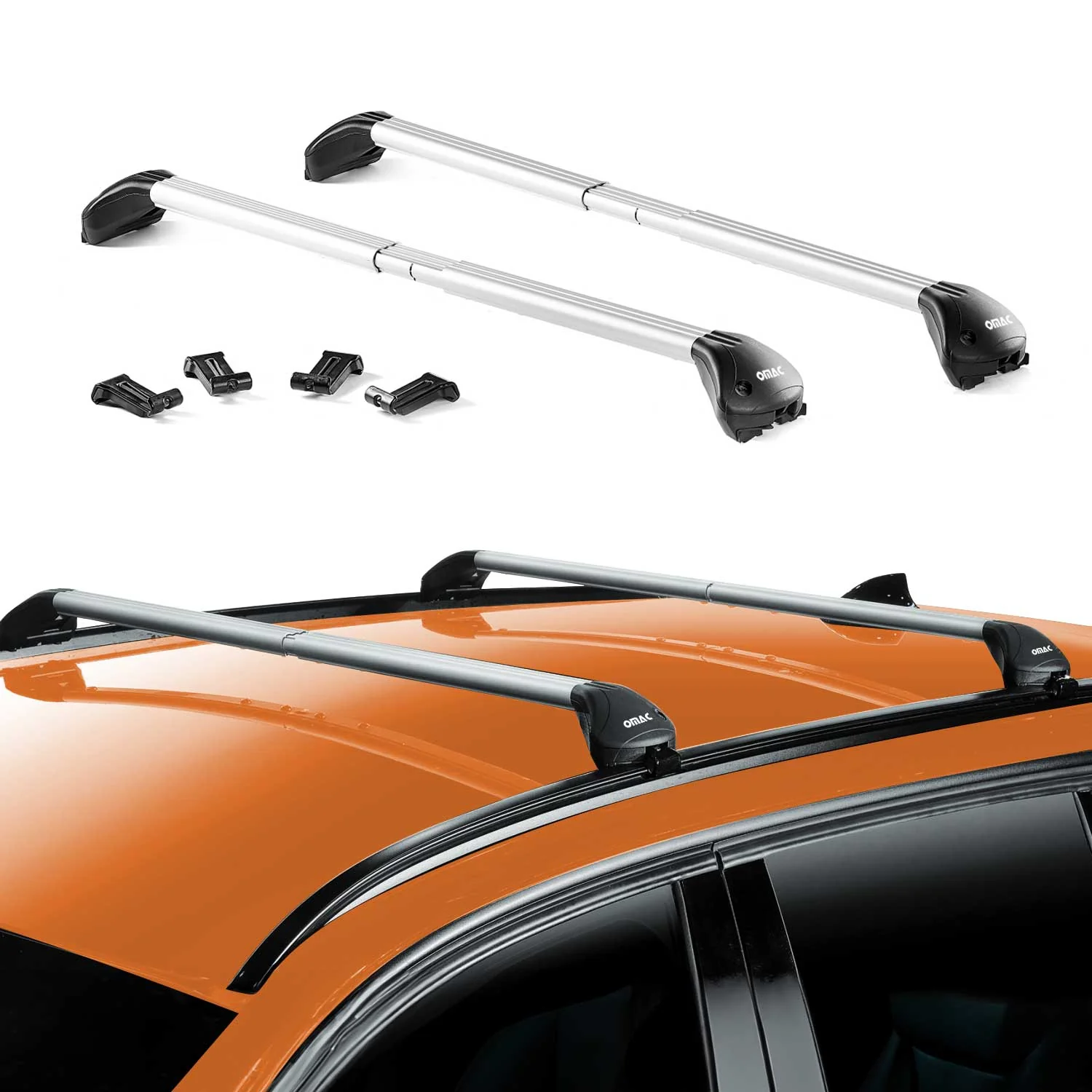 Dachträger Grundtäger für Suzuki SX4 S-Cross mk2 2013-2021 100kg Grau Alu 2x ABE - Image 2