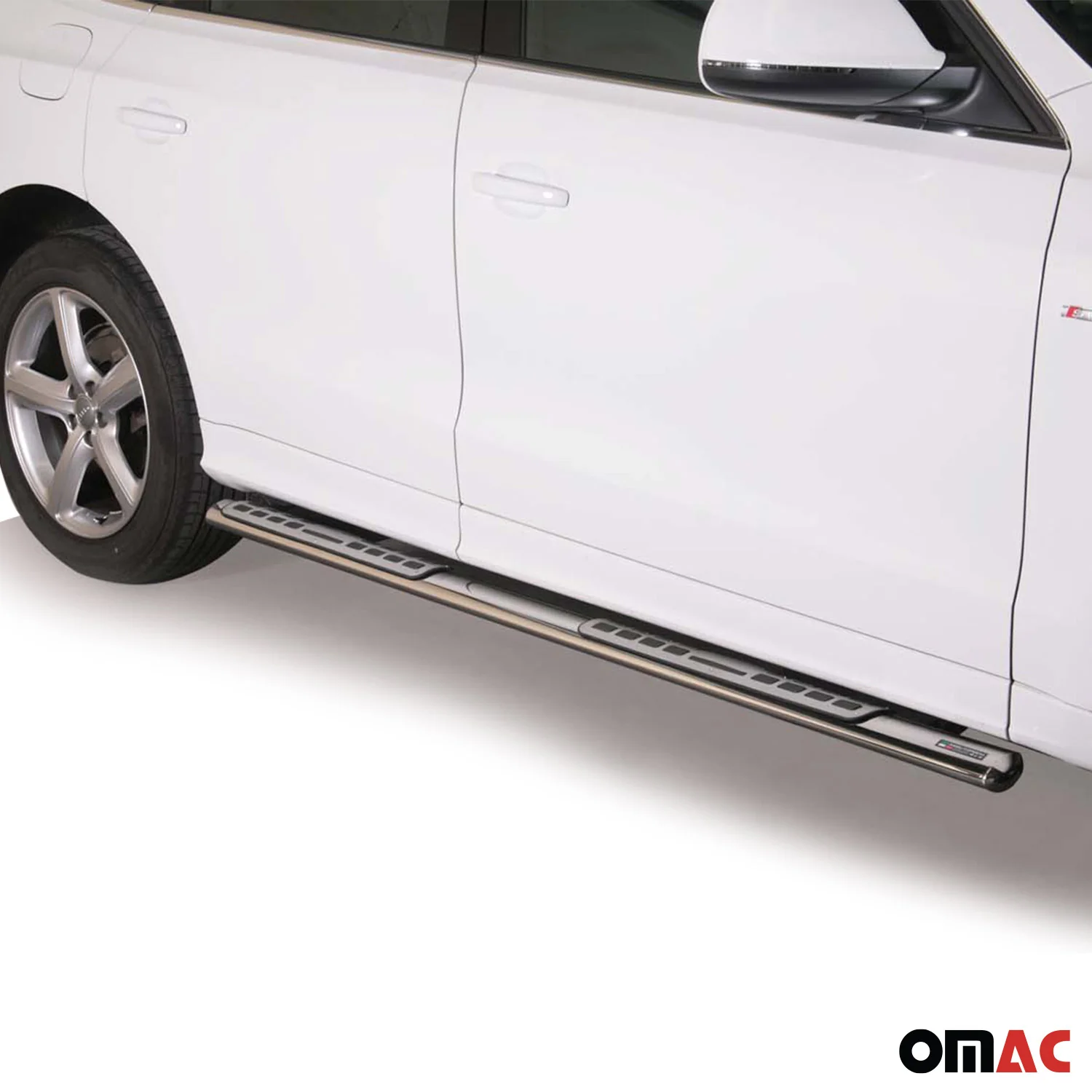 Edelstahl Seitenschweller Schwellerrohre für Audi Q5 2008-2015 Edelstahl Silber - Image 2