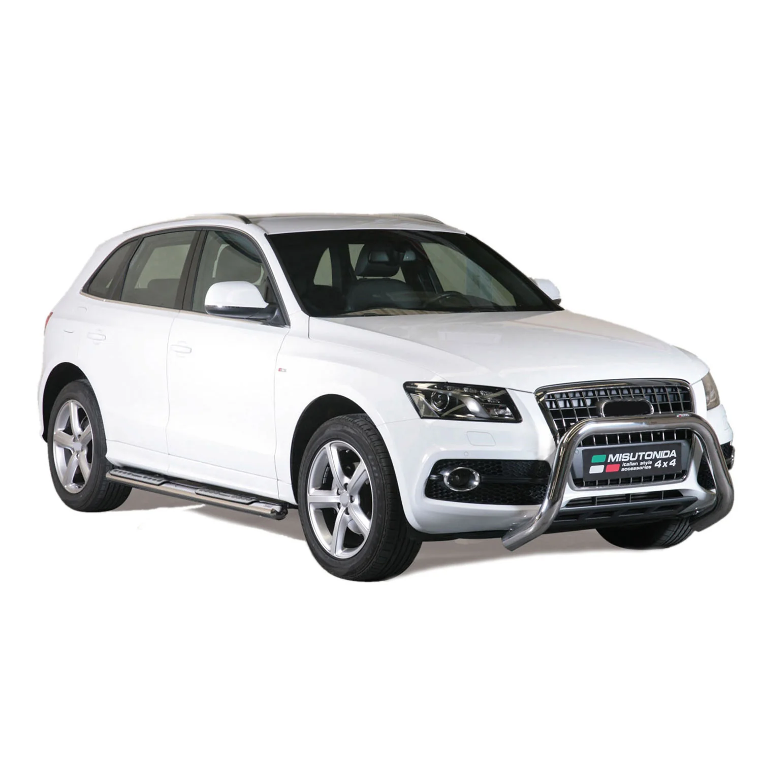 Edelstahl Seitenschweller Schwellerrohre für Audi Q5 8RB 2008-2017 Silber