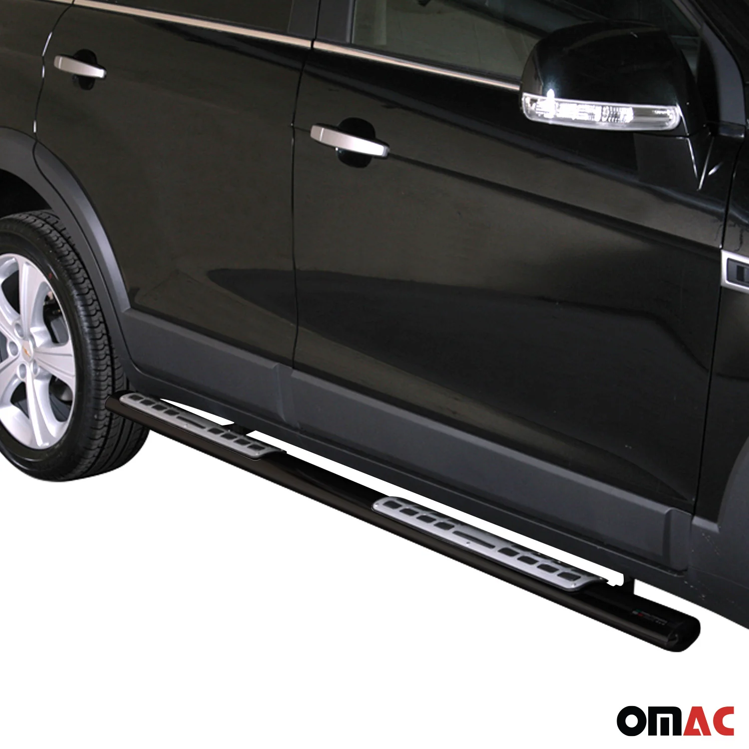 Edelstahl Seitenschweller Schwellerrohre für Chevrolet Captiva 2011-2016 Schwarz - Image 2