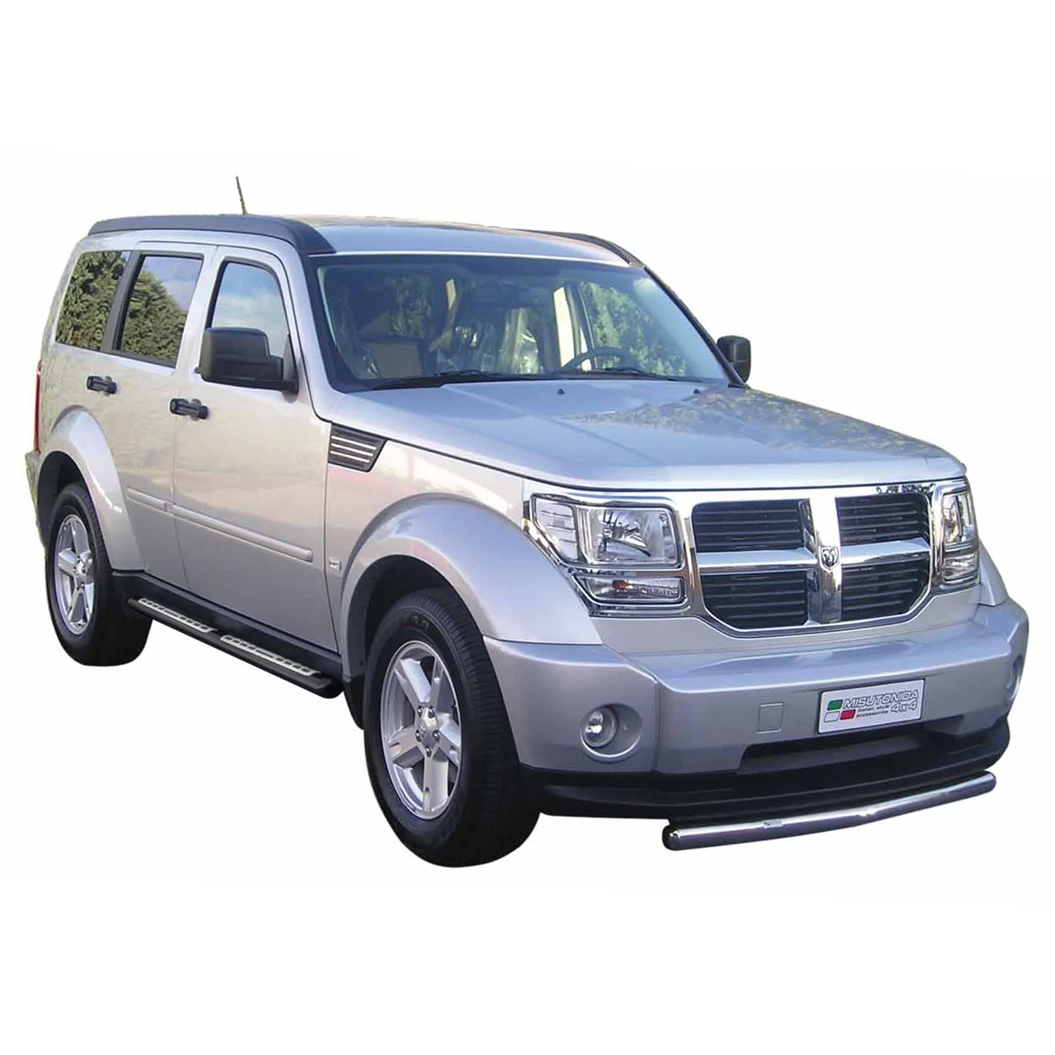 Edelstahl Seitenschweller Schwellerrohre für Dodge Nitro 2007-2012 Schwarz