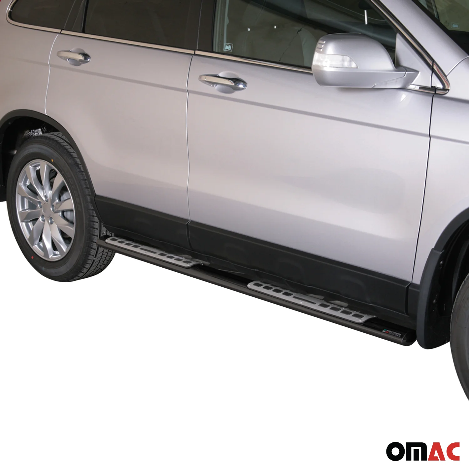 Edelstahl Seitenschweller Schwellerrohre für Honda CR-V 2010-2012 Schwarz - Image 2